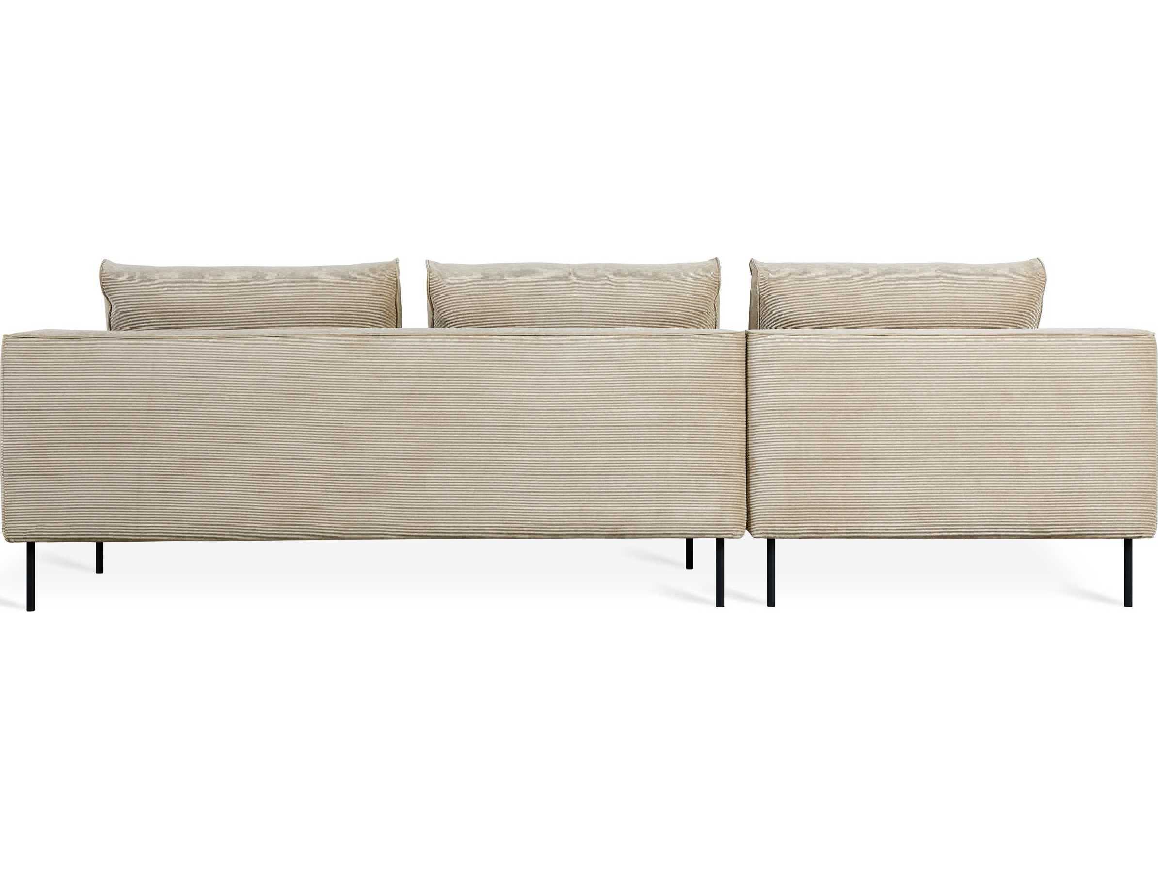 Gus* Modern Renfrew Beige Upholstered Sectional Sofa