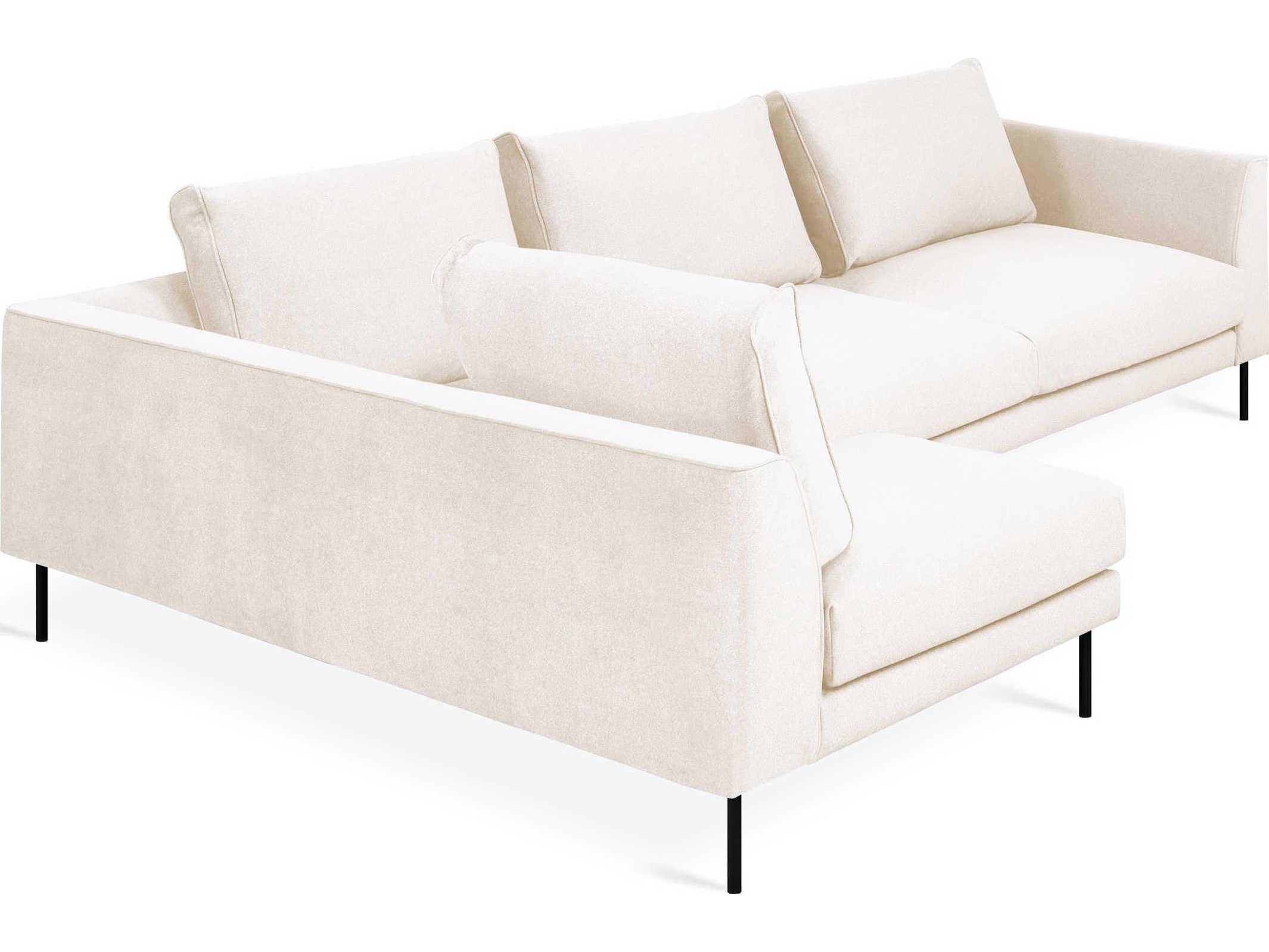 Gus* Modern Renfrew Black Upholstered Sectional Sofa