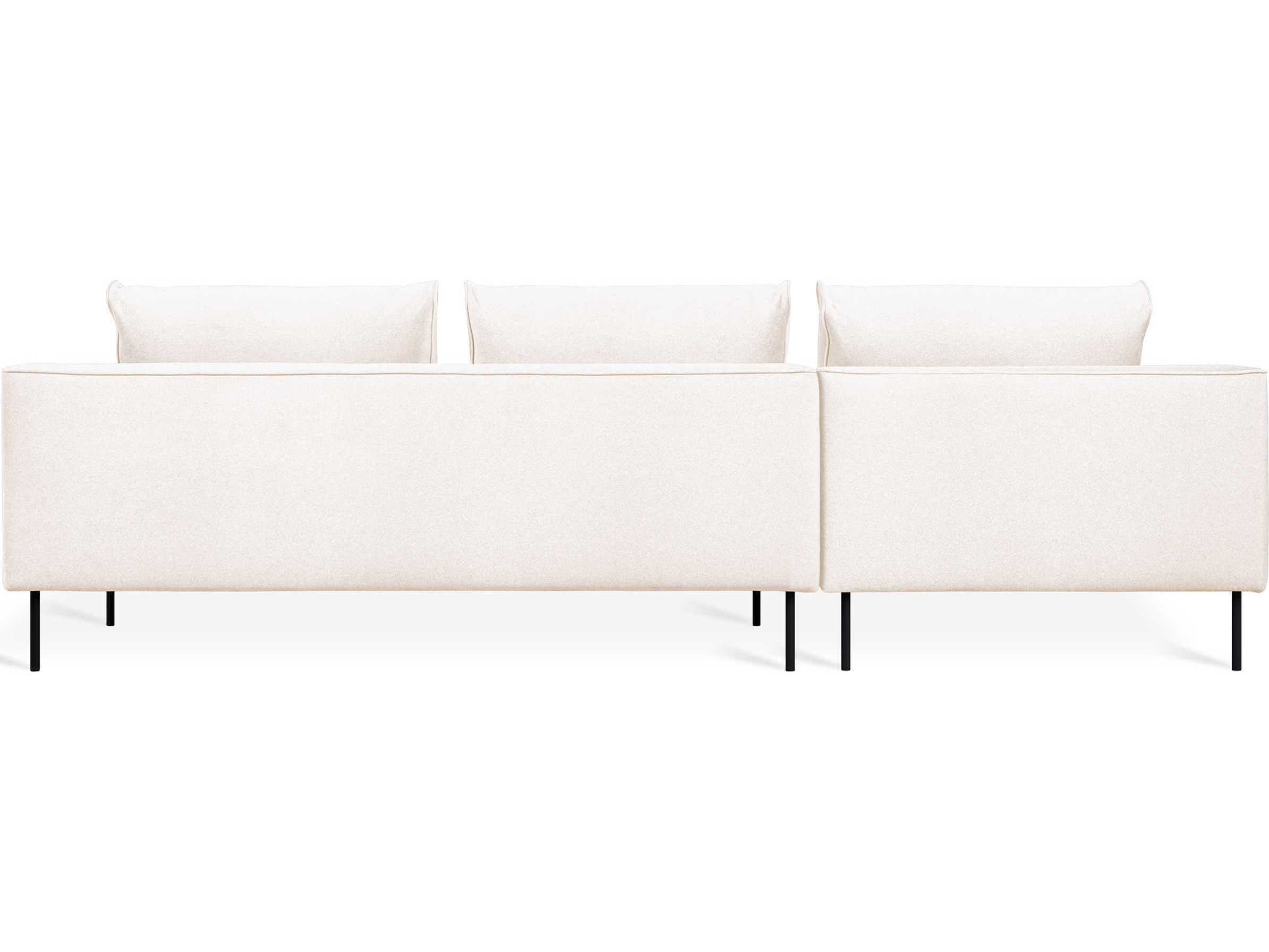 Gus* Modern Renfrew Black Upholstered Sectional Sofa