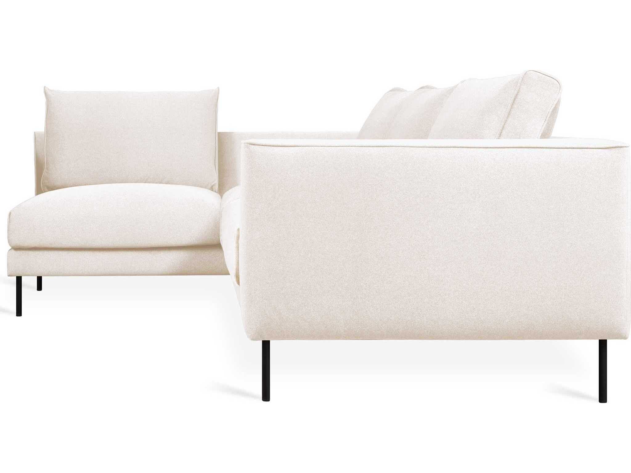 Gus* Modern Renfrew Black Upholstered Sectional Sofa