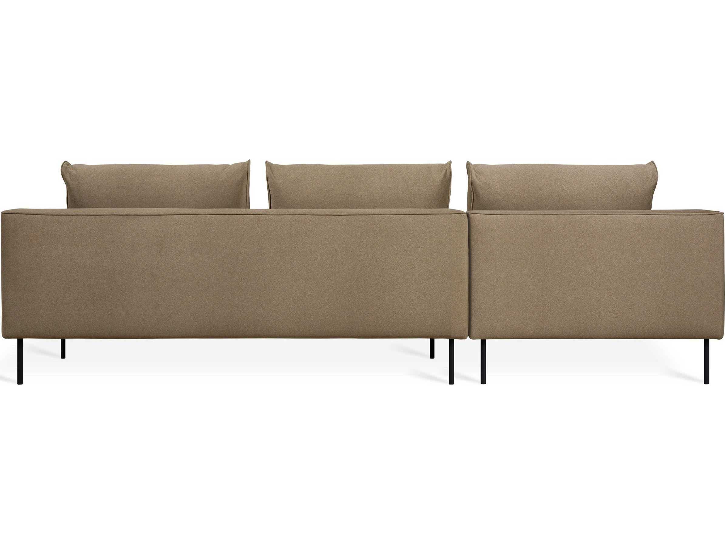 Gus* Modern Renfrew Black Upholstered Sectional Sofa