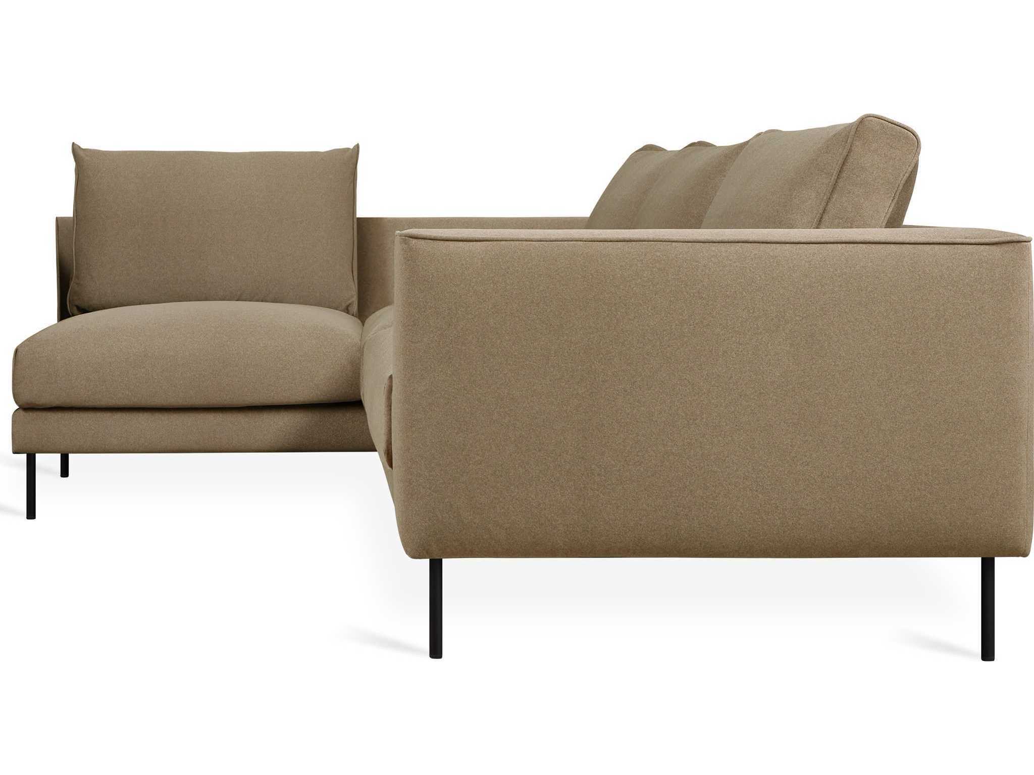 Gus* Modern Renfrew Black Upholstered Sectional Sofa