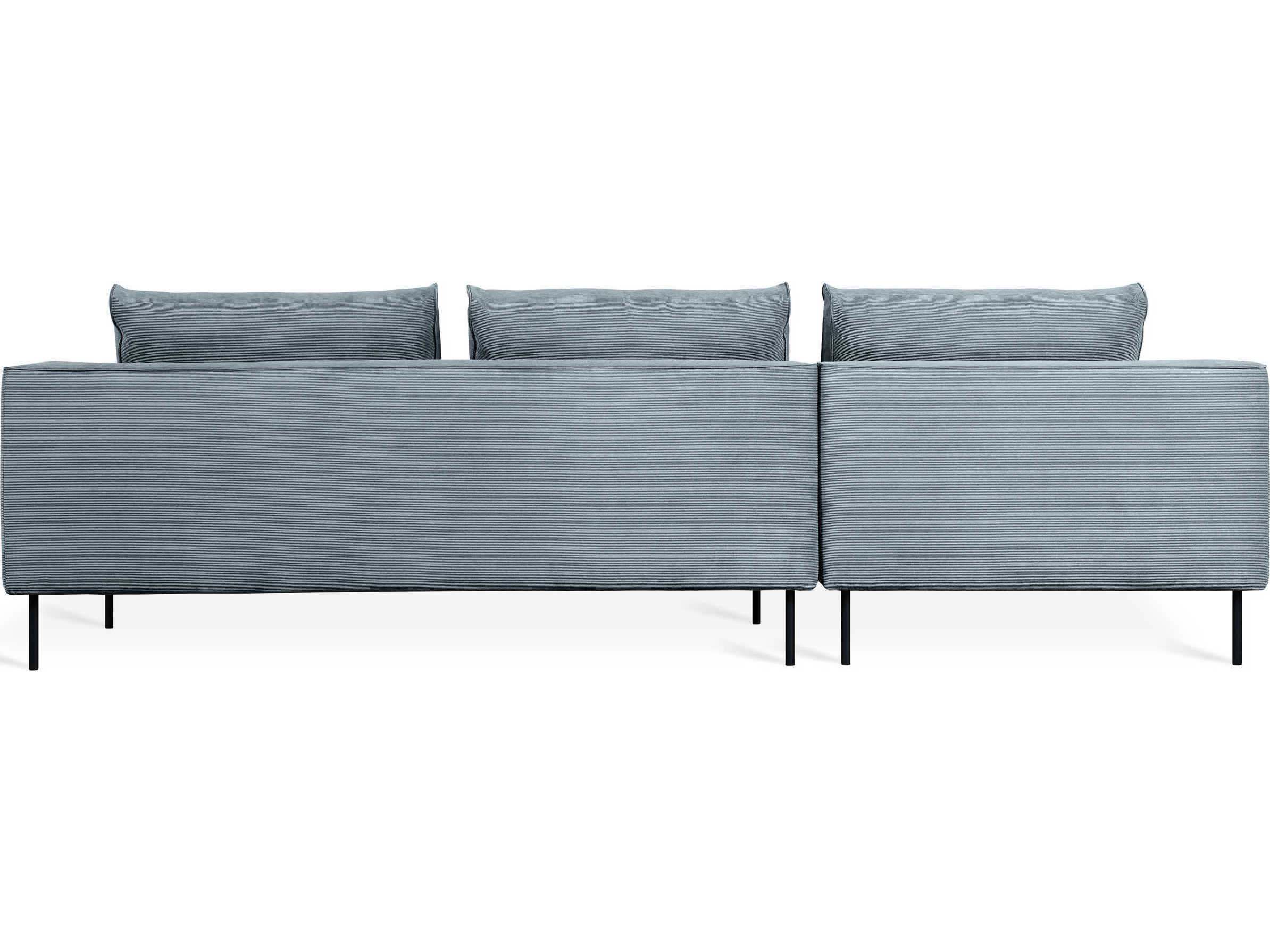 Gus* Modern Renfrew Black Upholstered Sectional Sofa