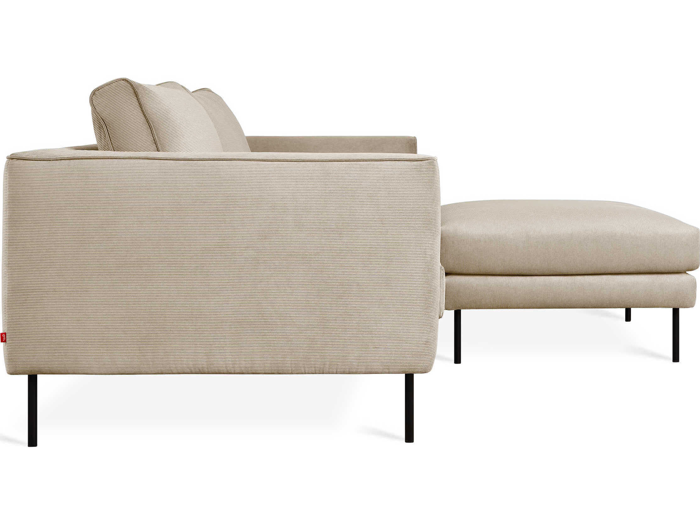 Gus* Modern Renfrew Beige Upholstered Sectional Sofa