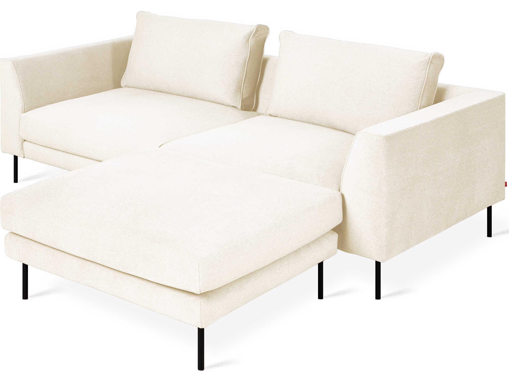 Gus* Modern Renfrew Black Upholstered Sectional Sofa