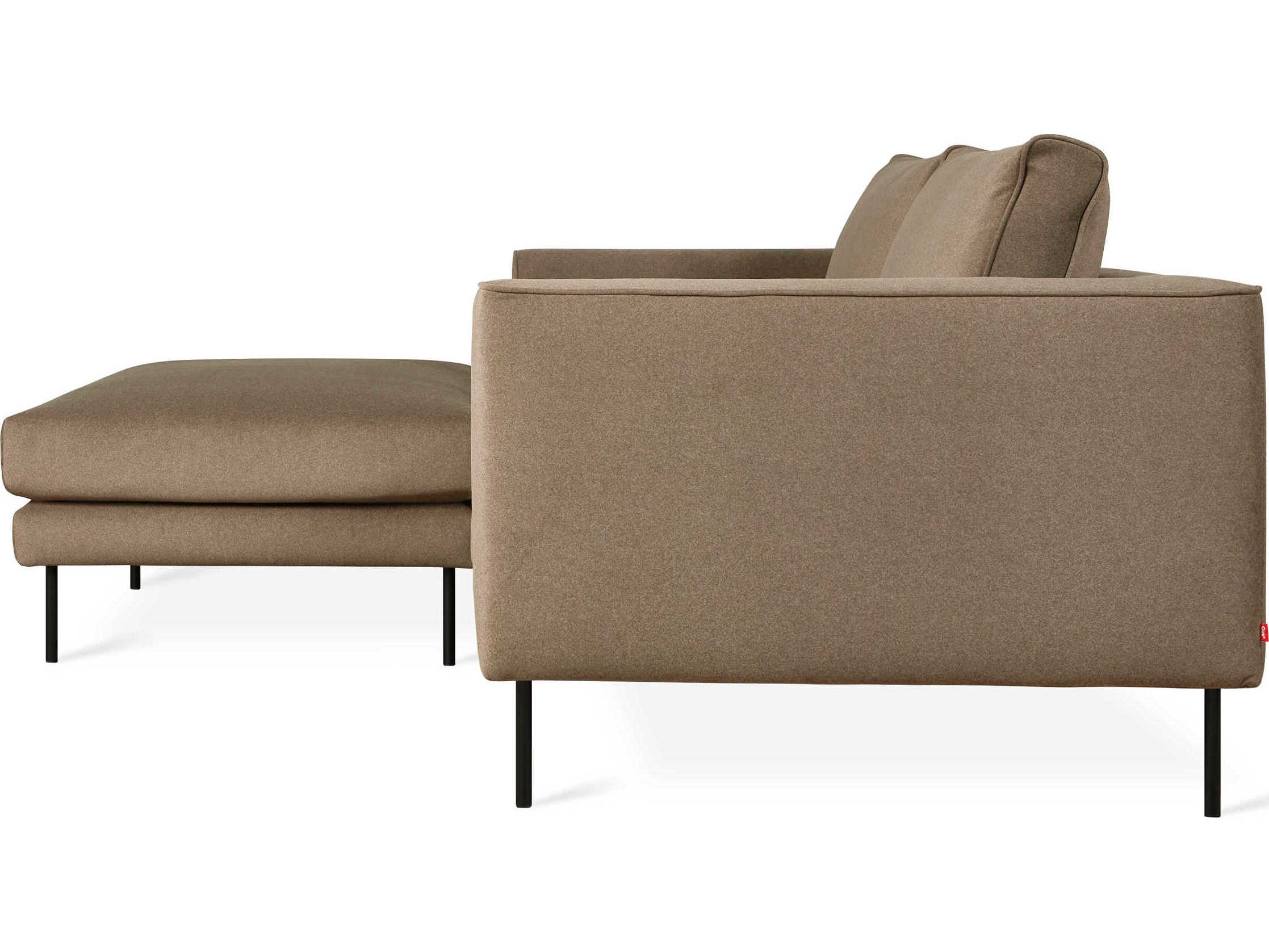 Gus* Modern Renfrew Black Upholstered Sectional Sofa