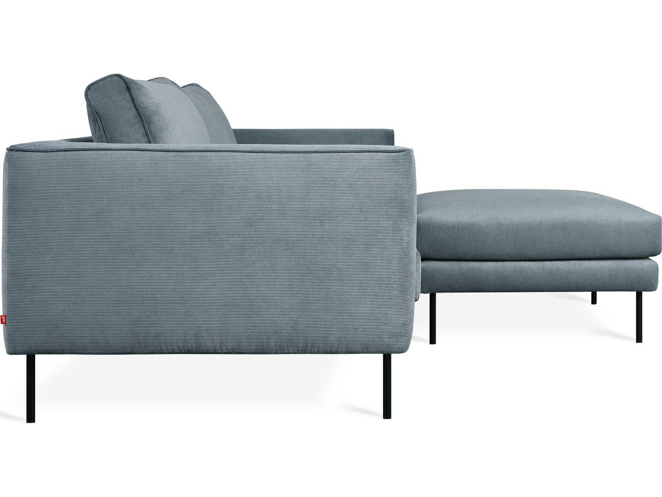 Gus* Modern Renfrew Blue Upholstered Sectional Sofa