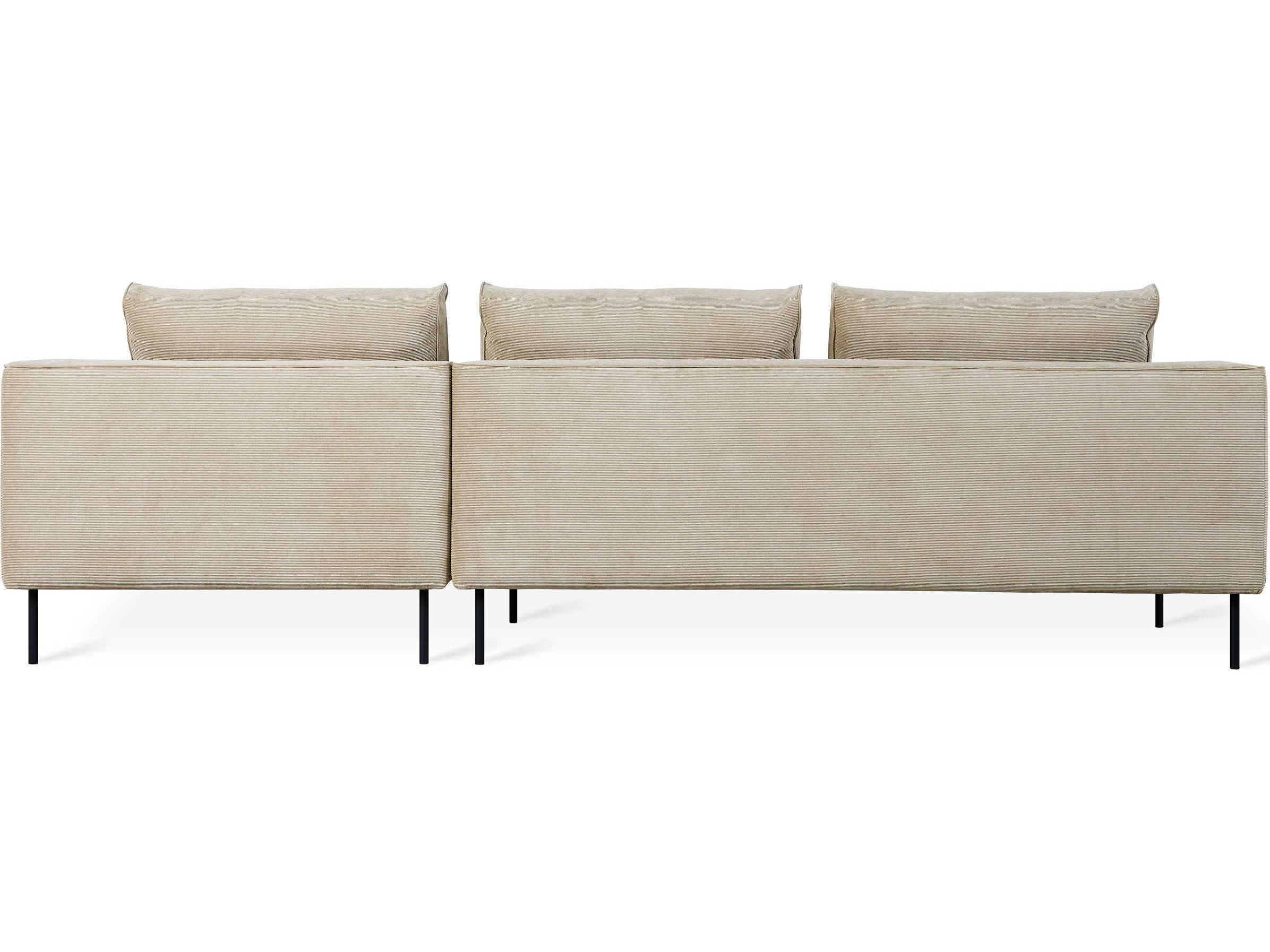 Gus* Modern Renfrew Beige Upholstered Sectional Sofa