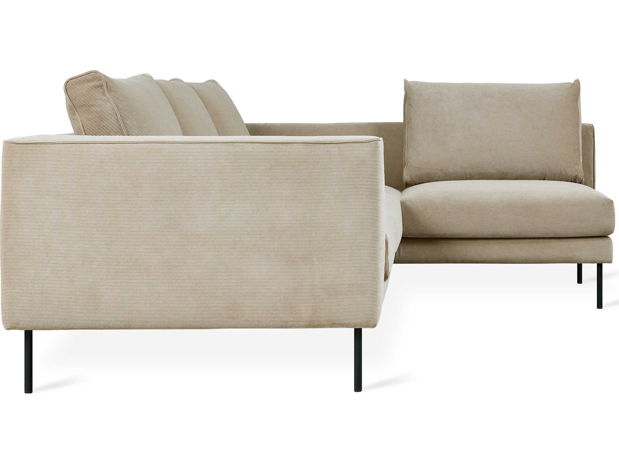Gus* Modern Renfrew Beige Upholstered Sectional Sofa