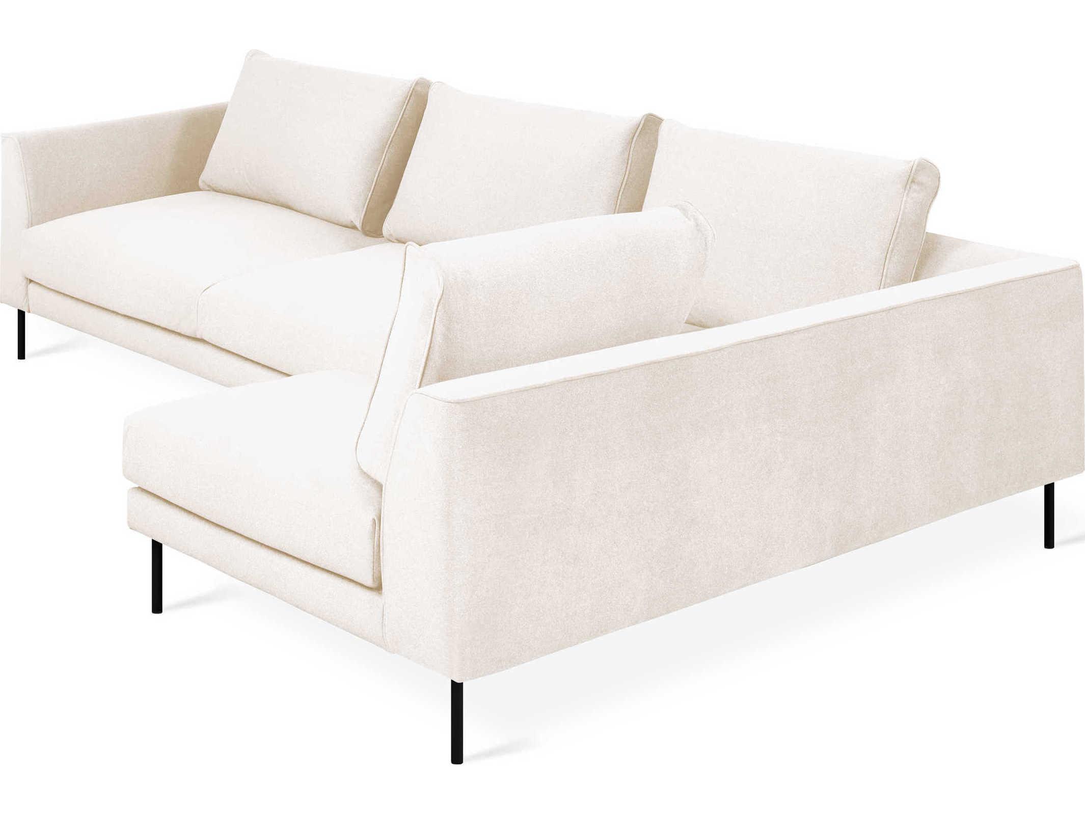 Gus* Modern Renfrew Beige Upholstered Sectional Sofa