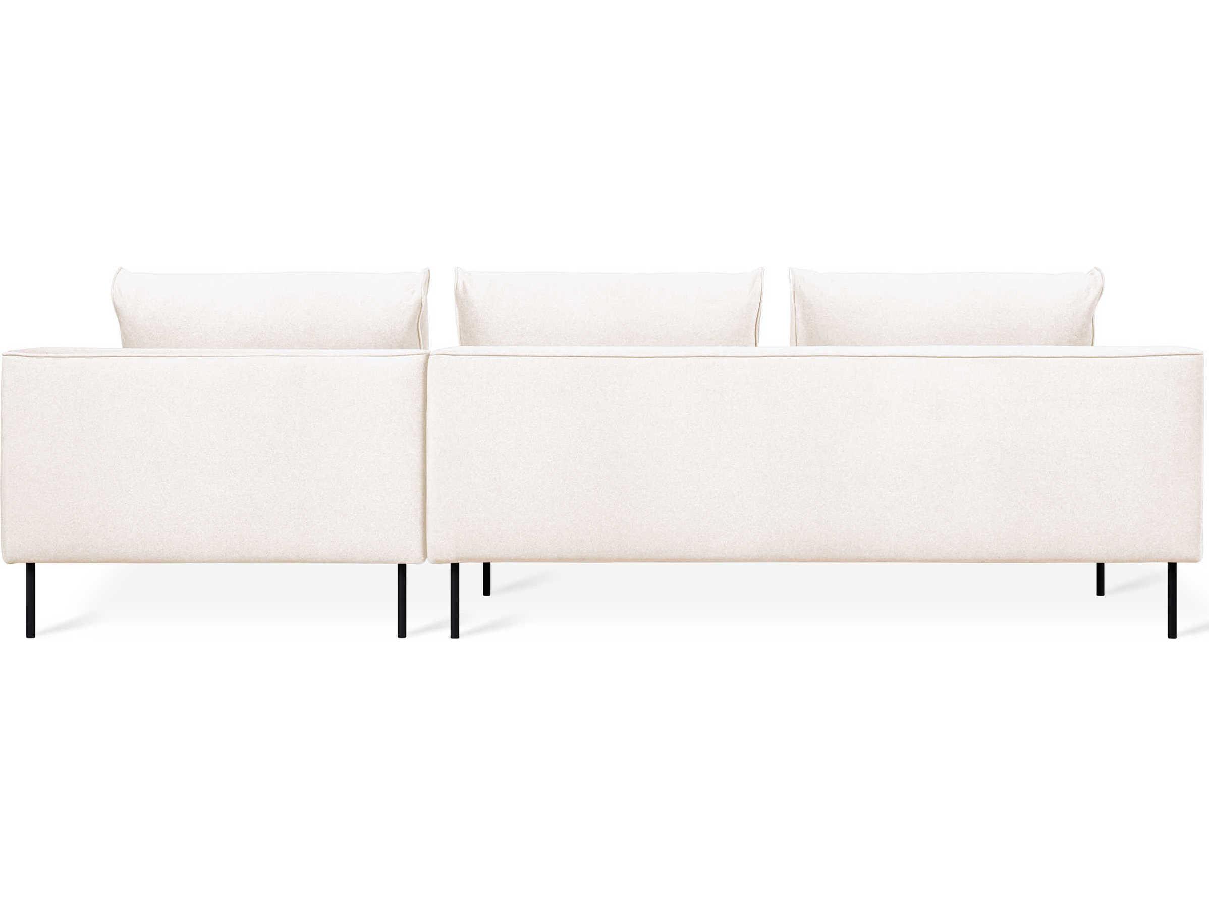 Gus* Modern Renfrew Beige Upholstered Sectional Sofa