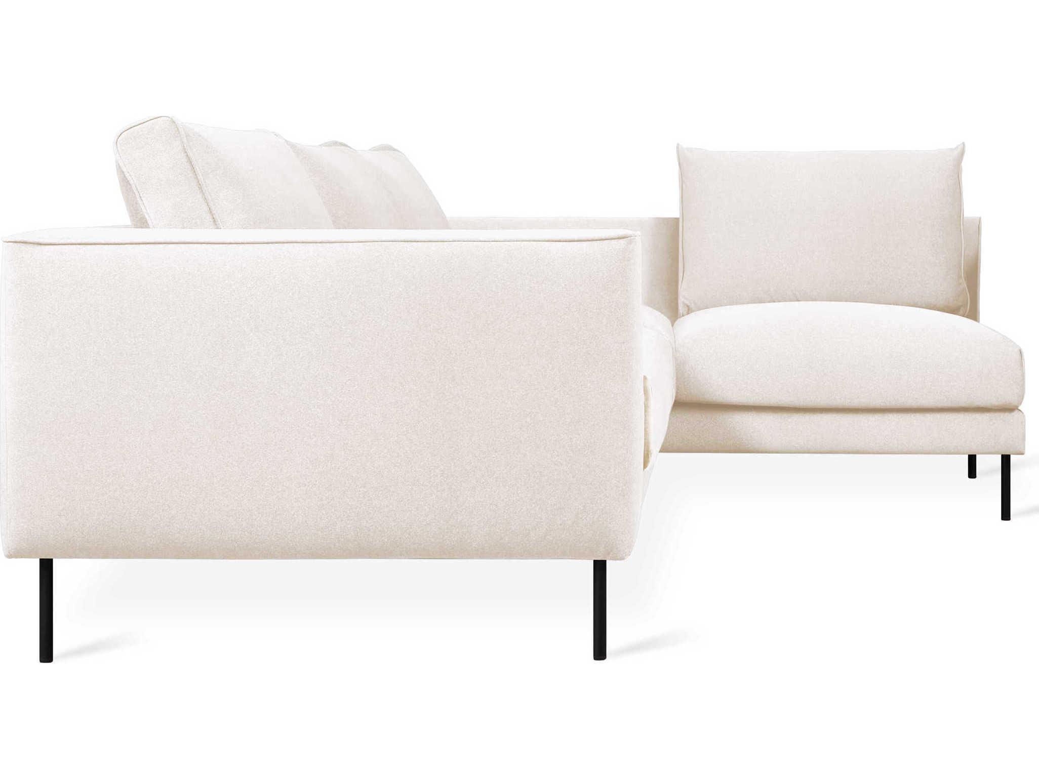 Gus* Modern Renfrew Beige Upholstered Sectional Sofa