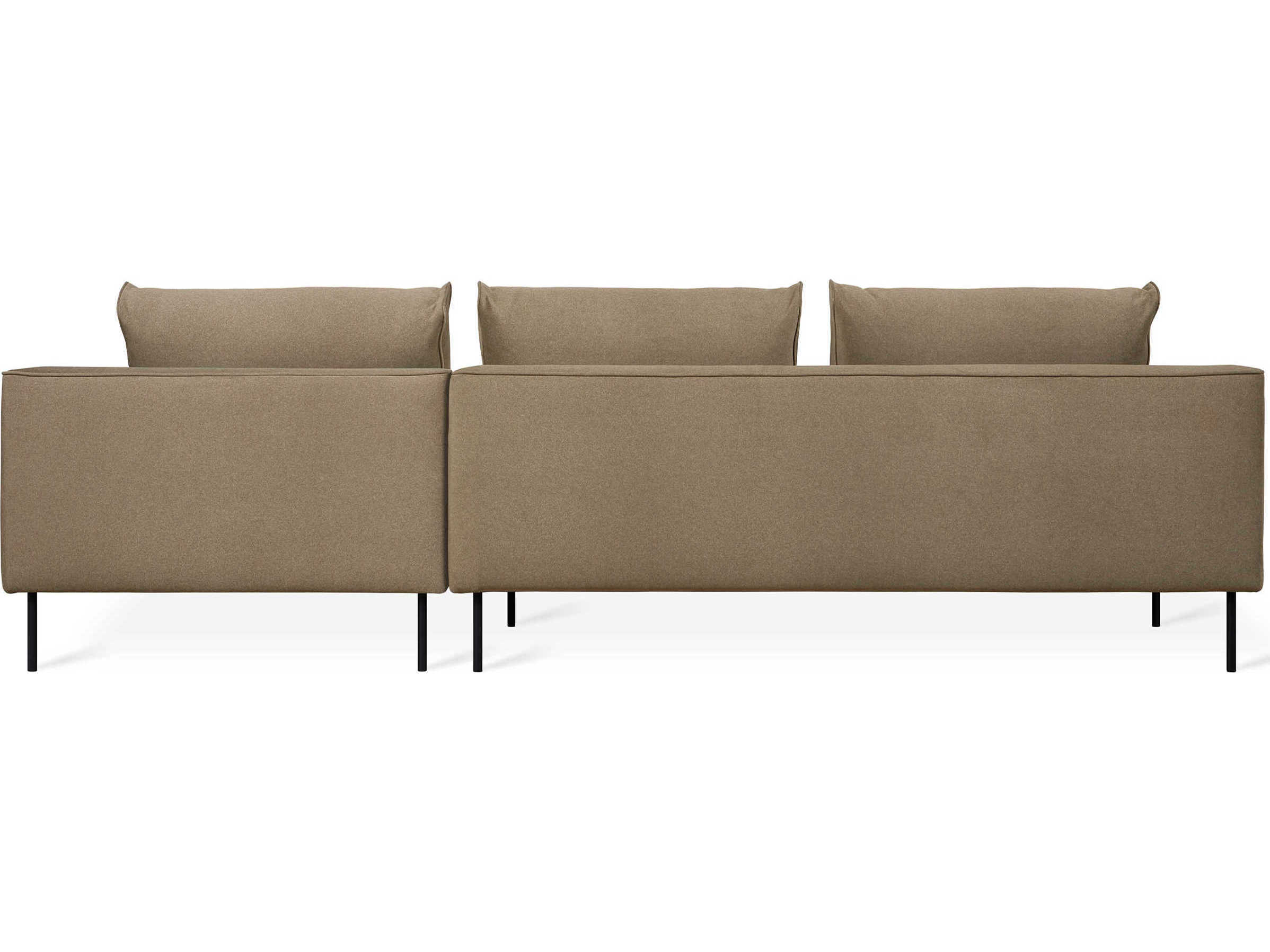 Gus* Modern Renfrew Black Upholstered Sectional Sofa