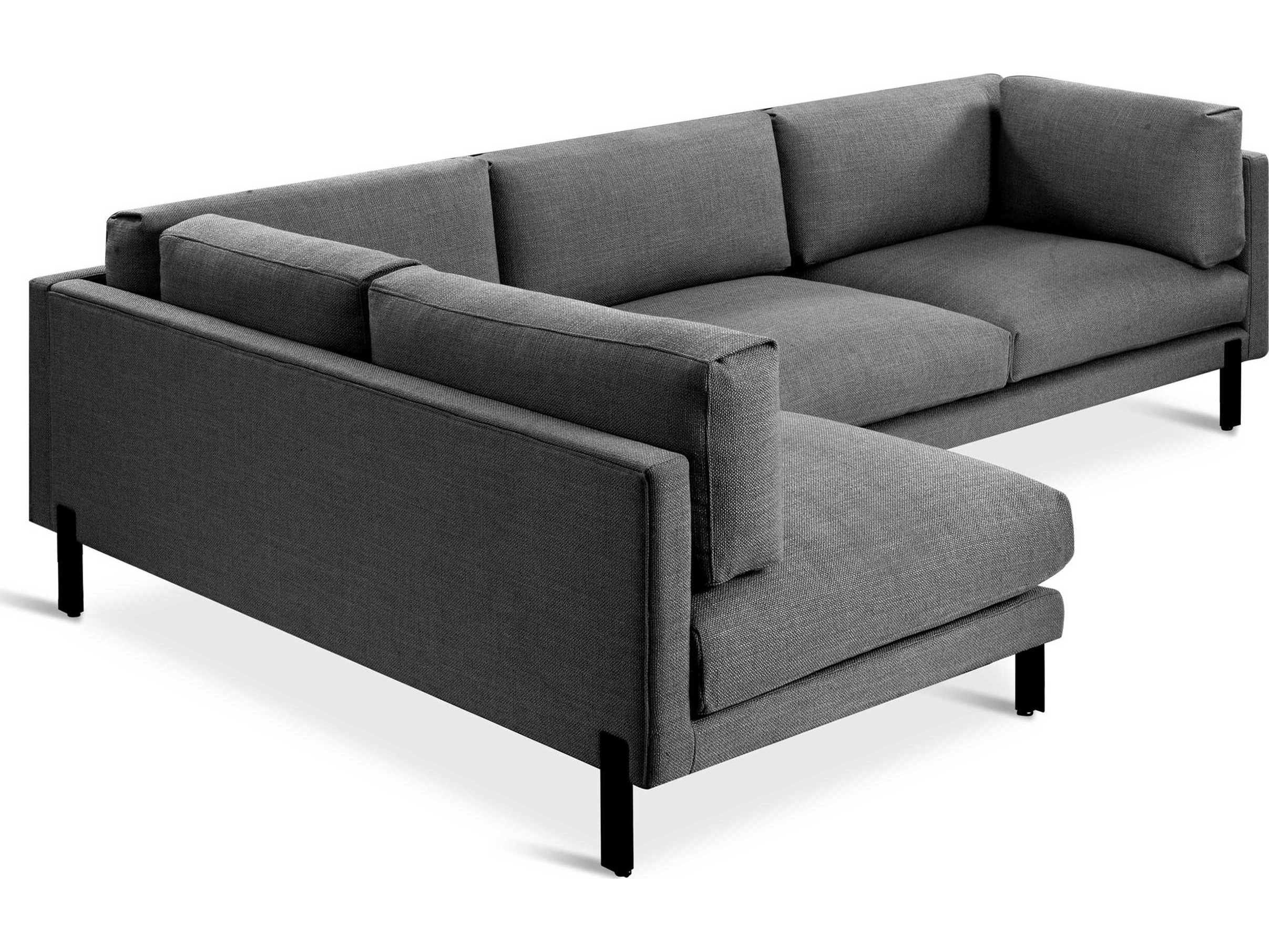 Gus* Modern Silverlake Gray Upholstered Sectional Sofa