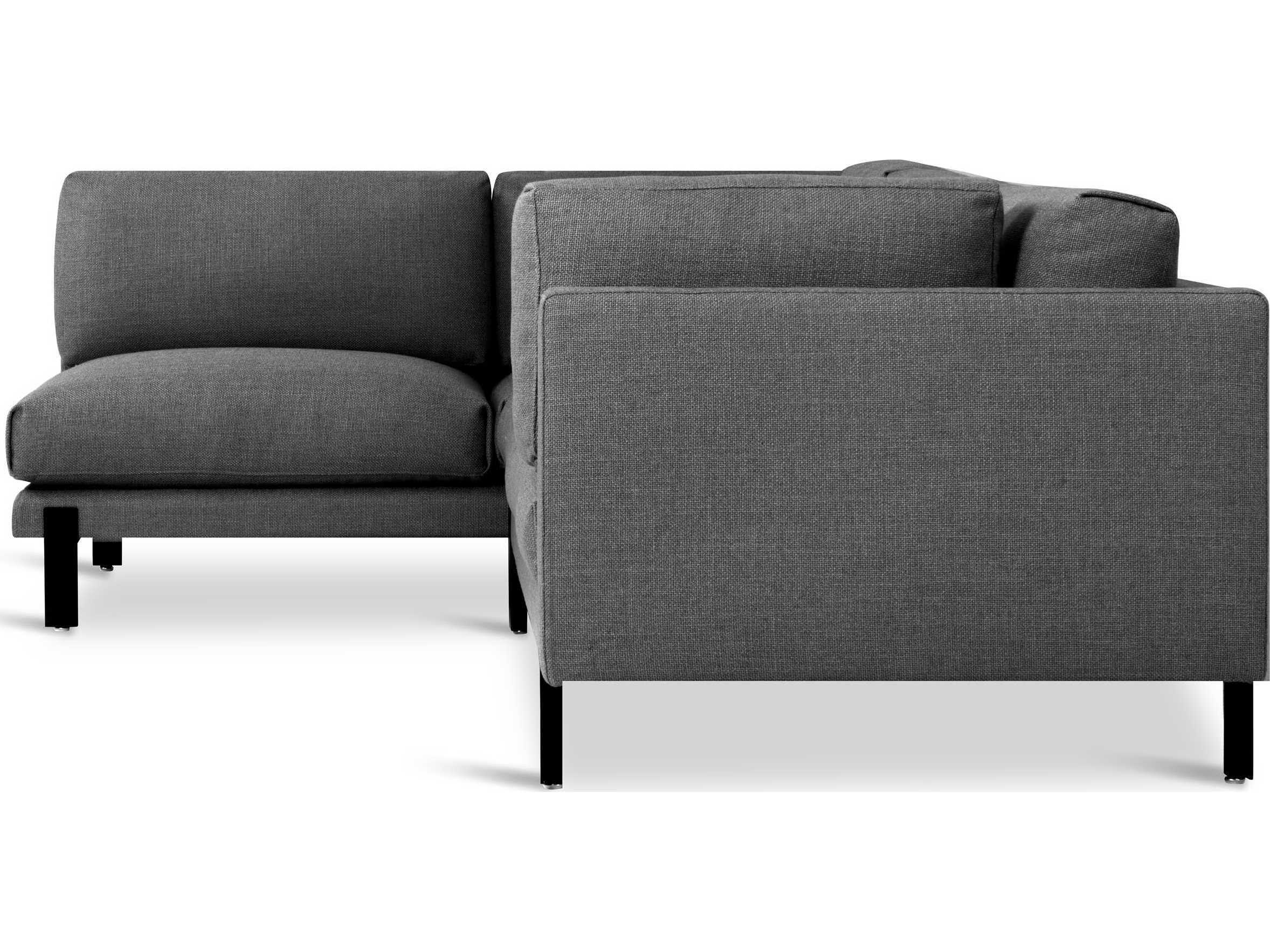 Gus* Modern Silverlake Gray Upholstered Sectional Sofa