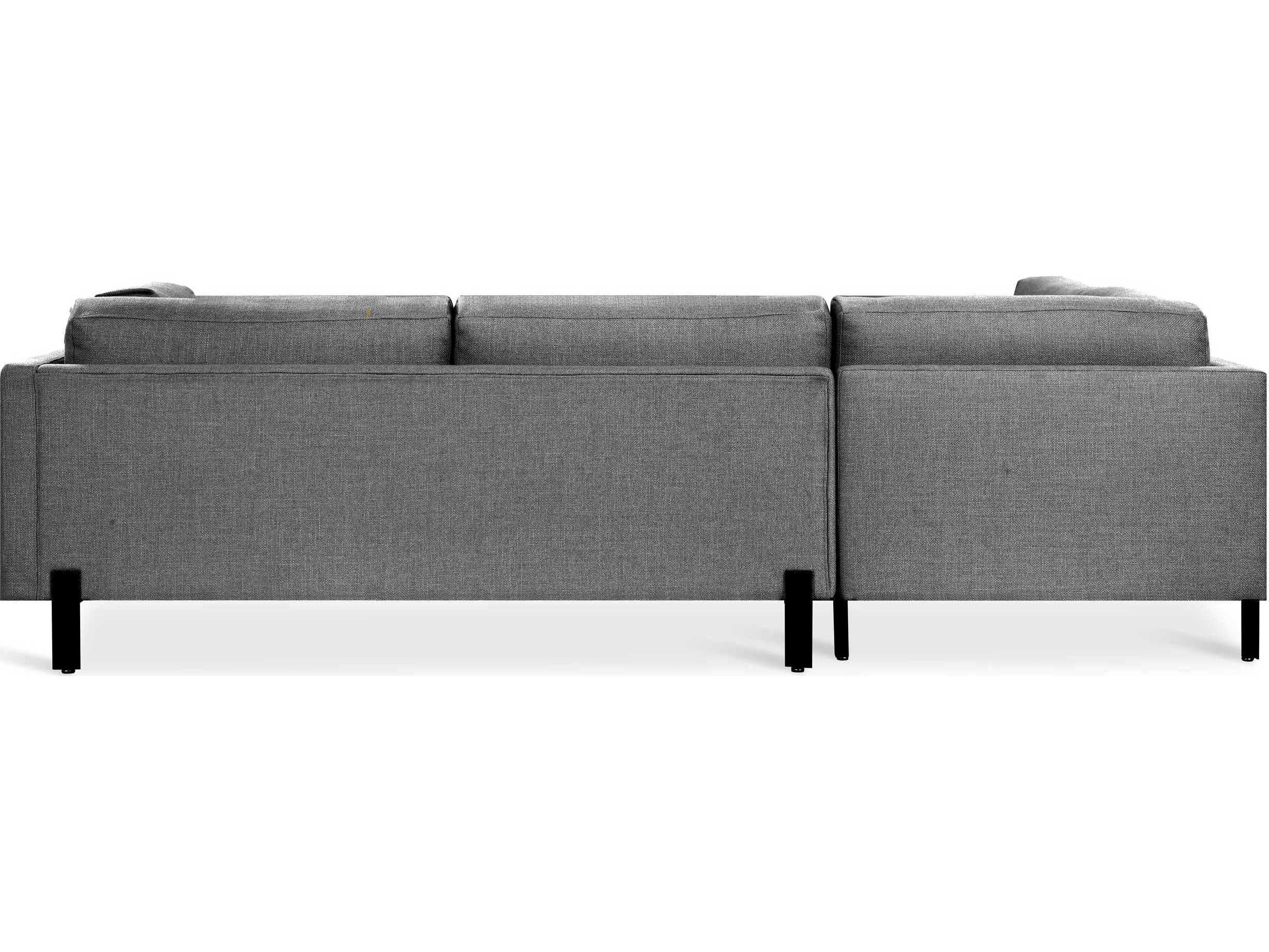 Gus* Modern Silverlake Gray Upholstered Sectional Sofa