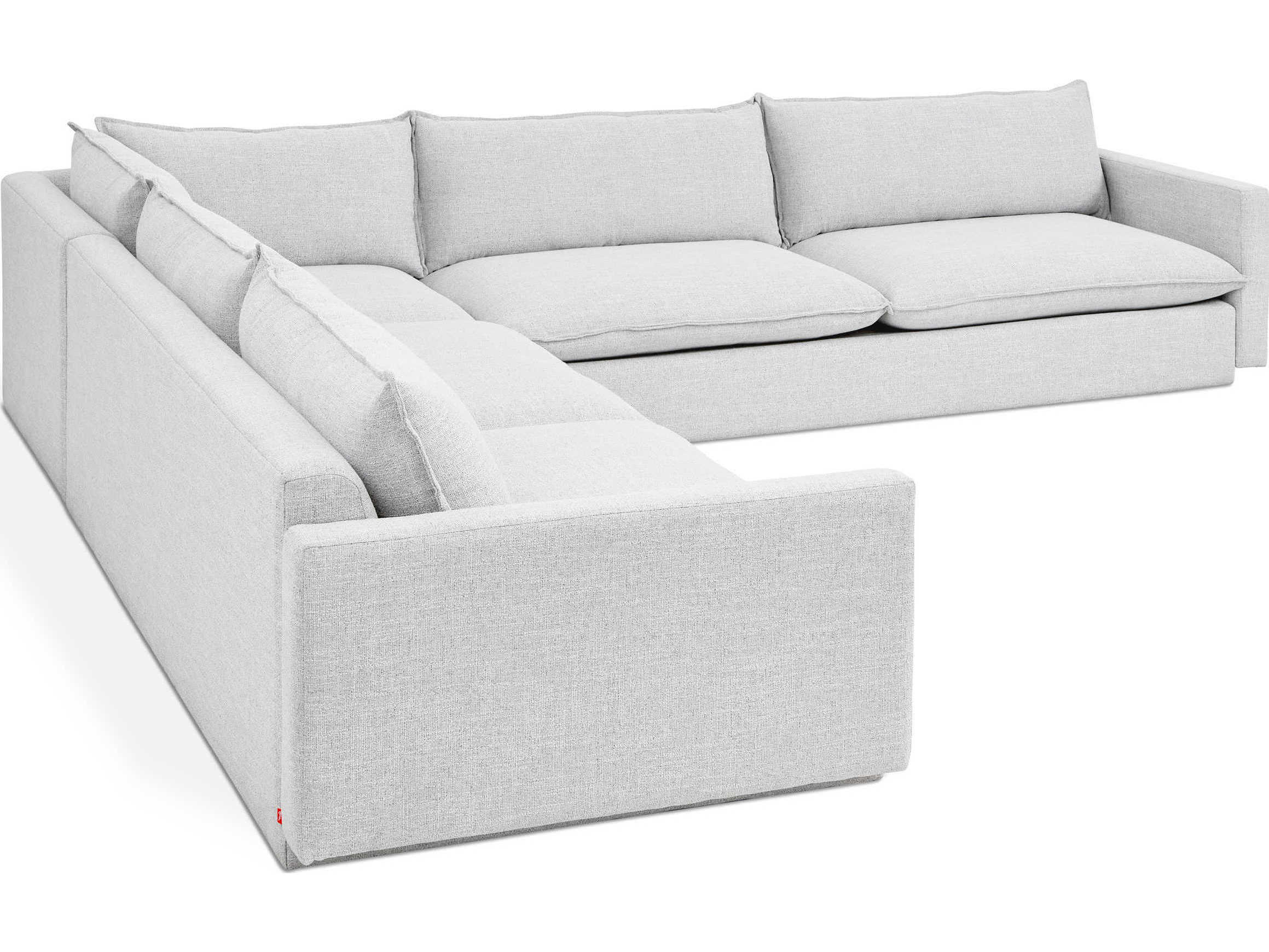 Gus* Modern Sola Gray Upholstered Sectional Sofa