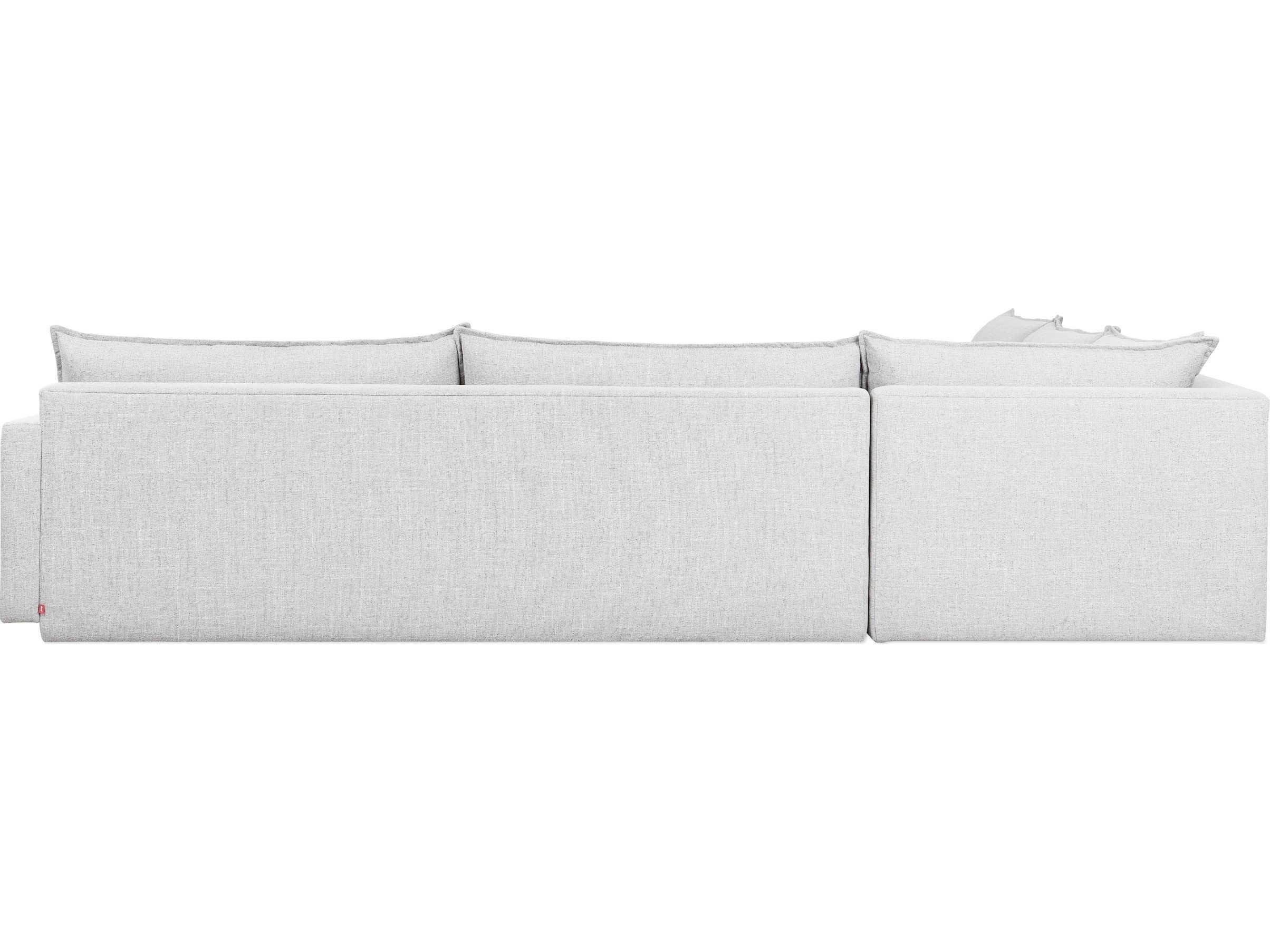 Gus* Modern Sola Gray Upholstered Sectional Sofa