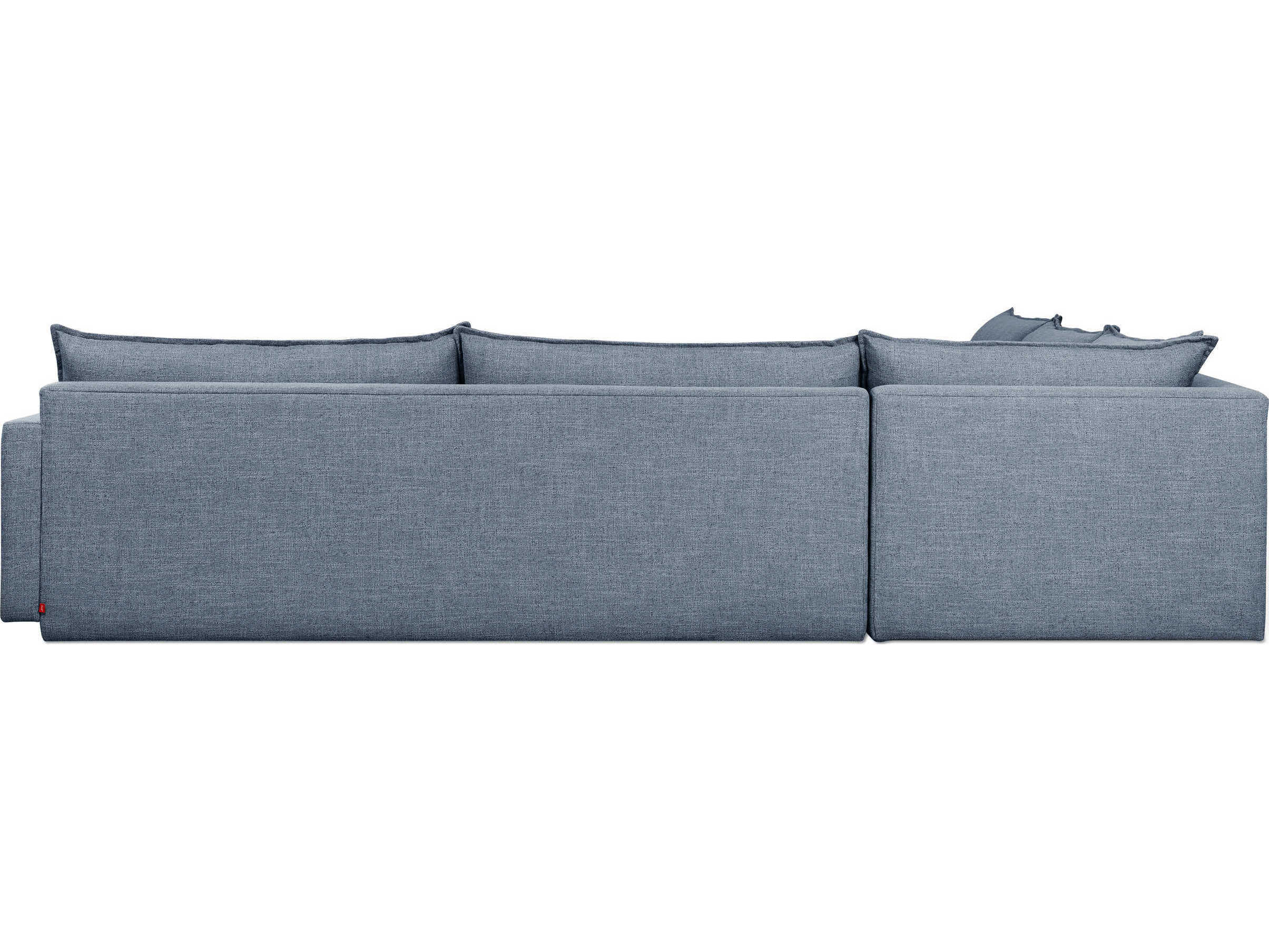 Gus* Modern Sola Blue Upholstered Sectional Sofa