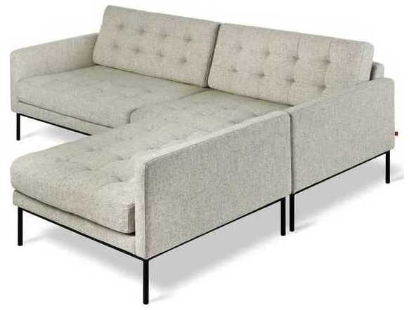 Gus* Modern Towne Beige Upholstered Sectional Sofa
