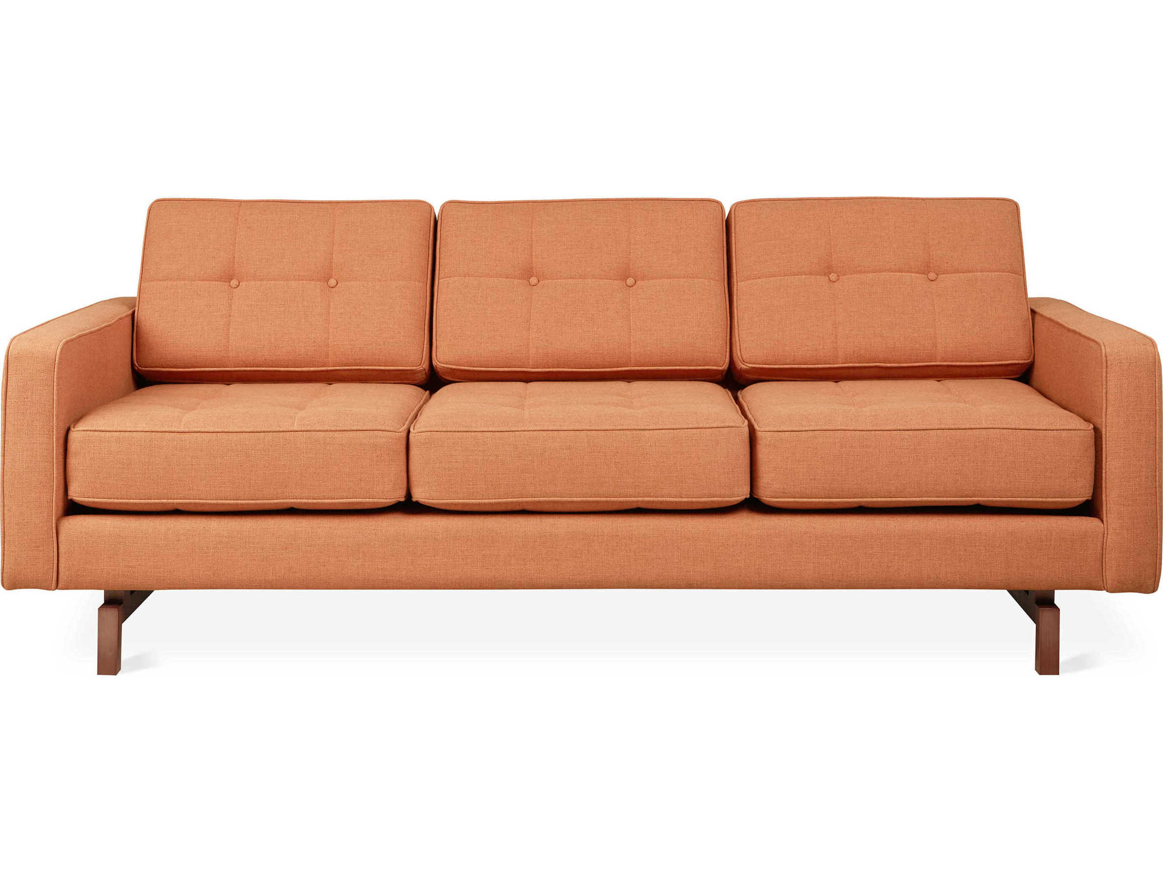 Gus* Modern Jane-2 Caledon Sedona Orange Upholstered Sofa
