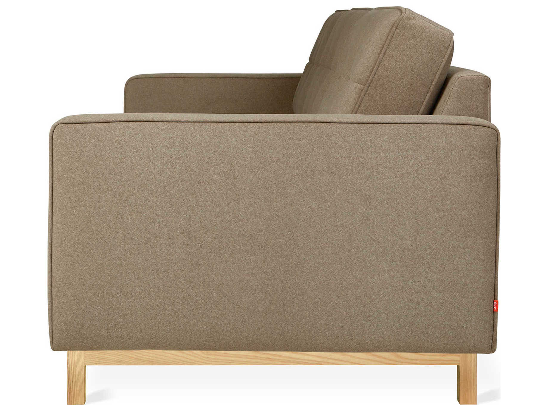 Gus* Modern Jane-2 Merino Mocha Green Upholstered Sofa