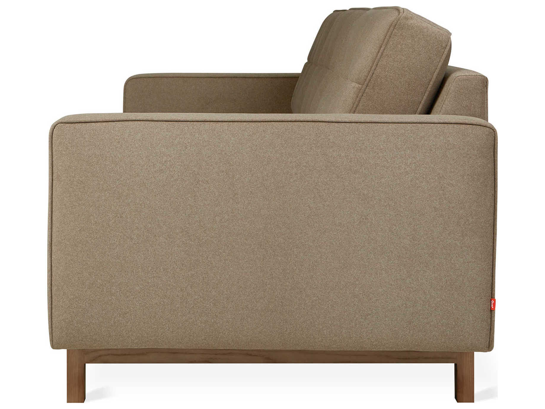 Gus* Modern Jane-2 Merino Mocha Green Upholstered Sofa