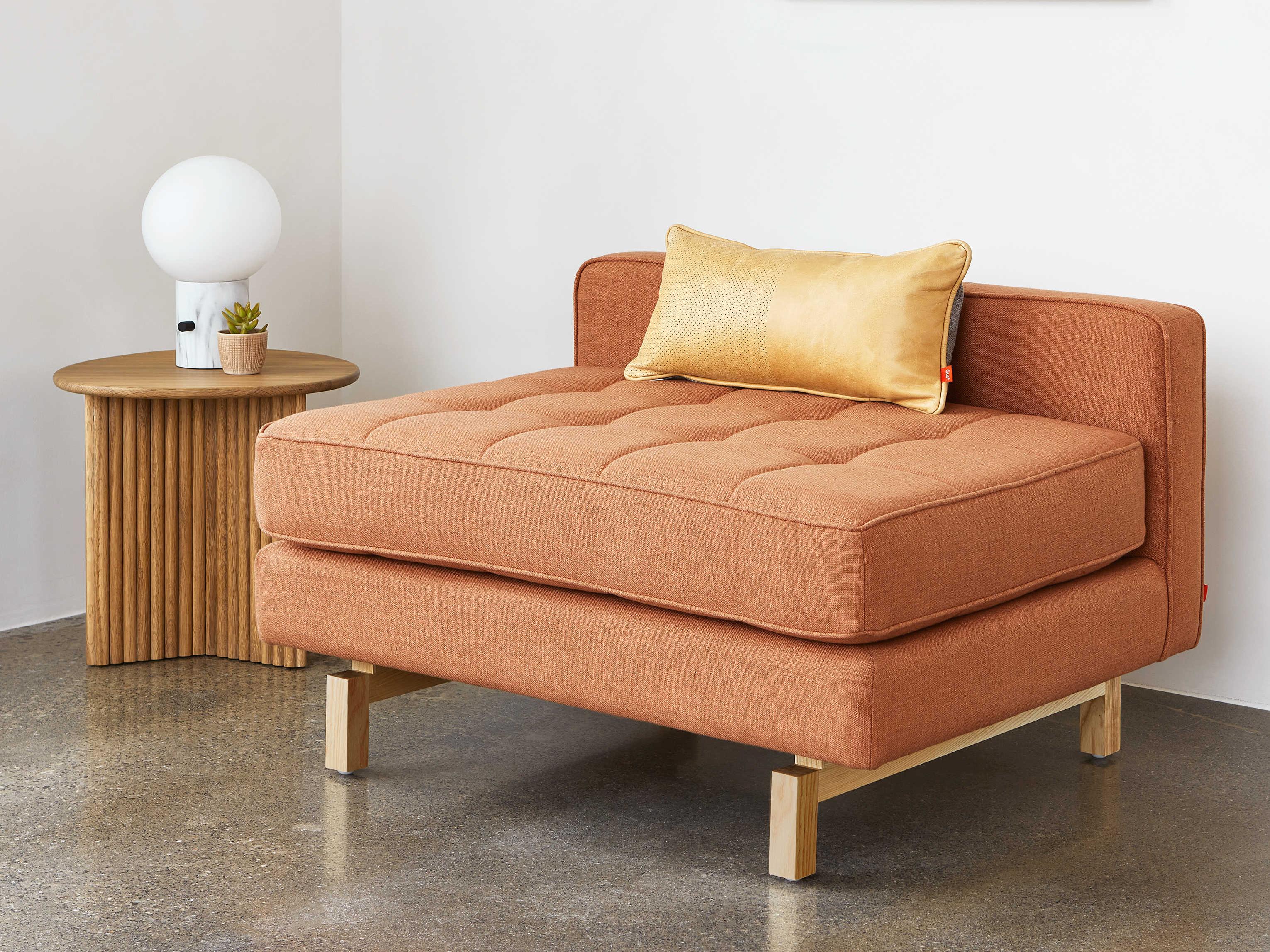 Gus* Modern Jane-2 Orange Fabric Accent Chair