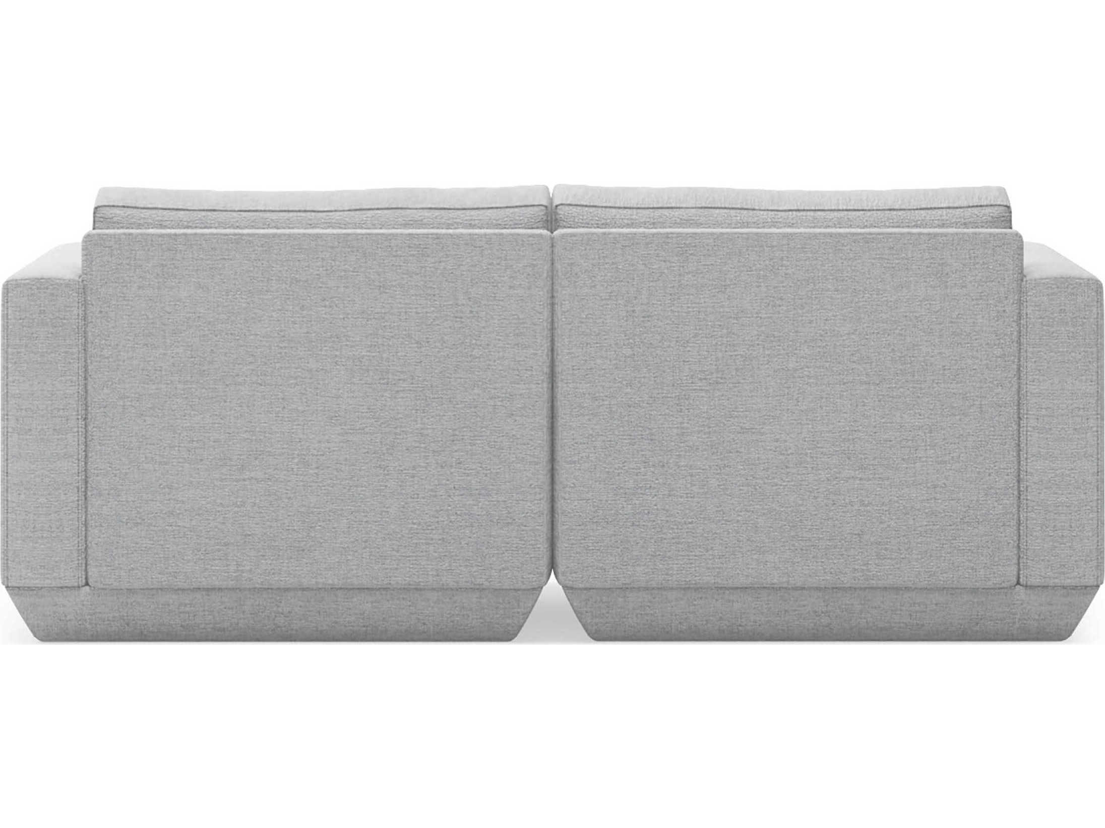 Gus* Modern Podium Bayview Silver Upholstered Loveseat
