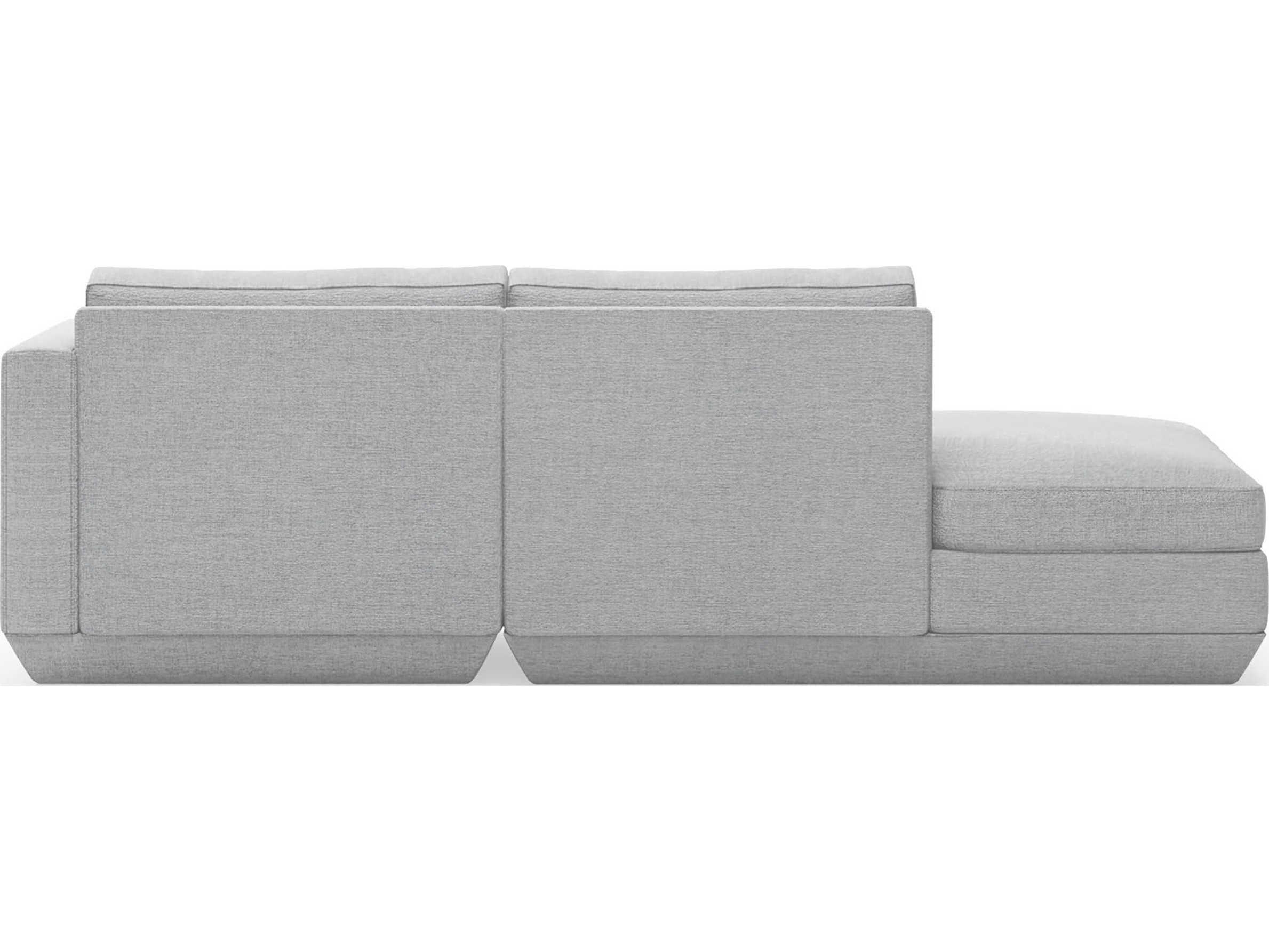 Gus* Modern Podium Bayview Silver Upholstered Sofa