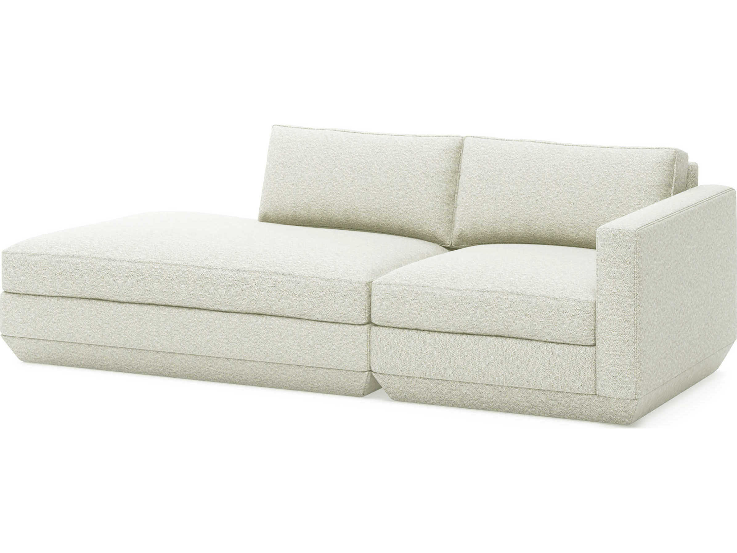Gus* Modern Podium Copenhagen Fossil White Upholstered Sofa