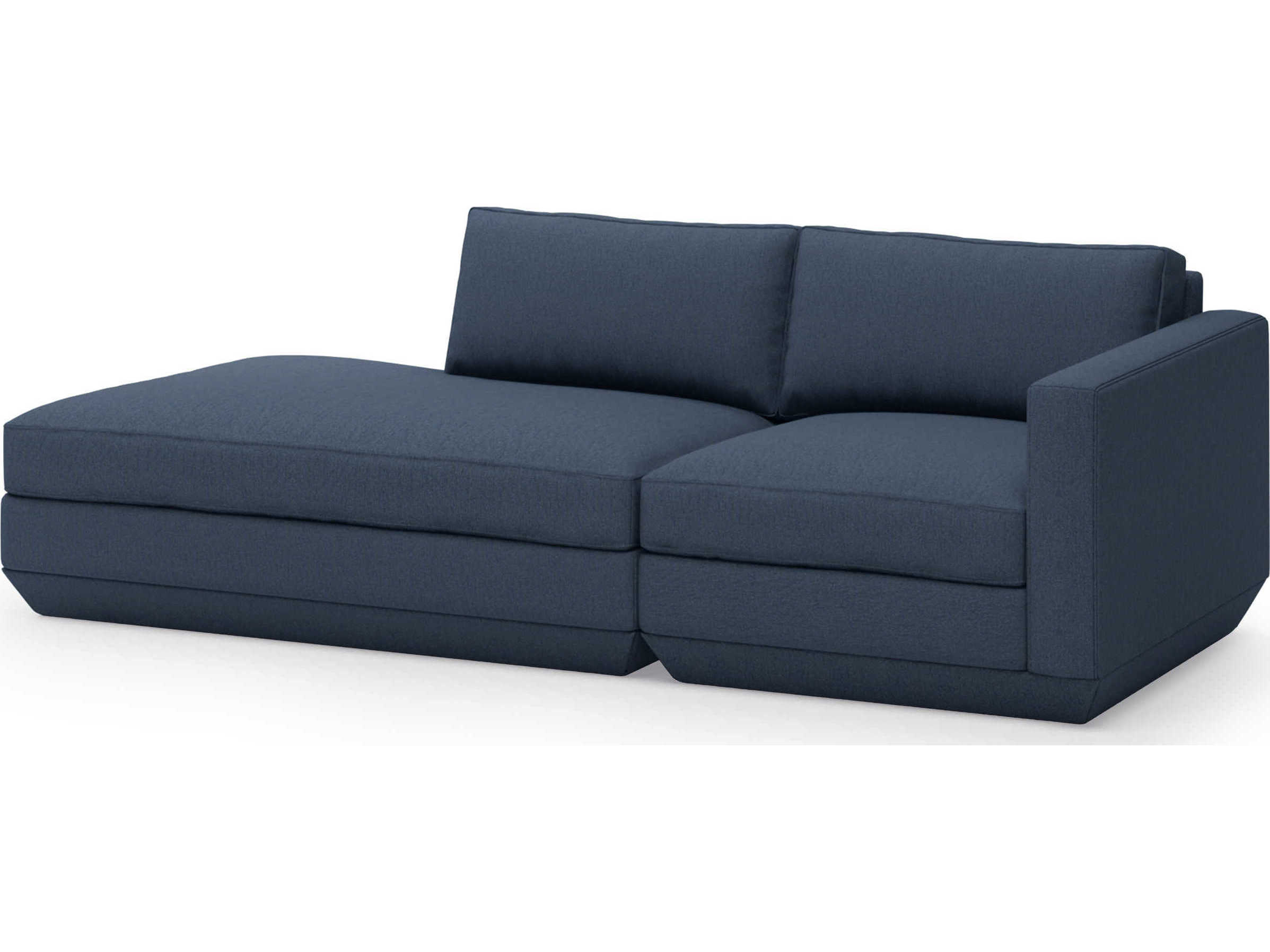 Gus* Modern Podium Hanson Navy Blue Upholstered Sofa
