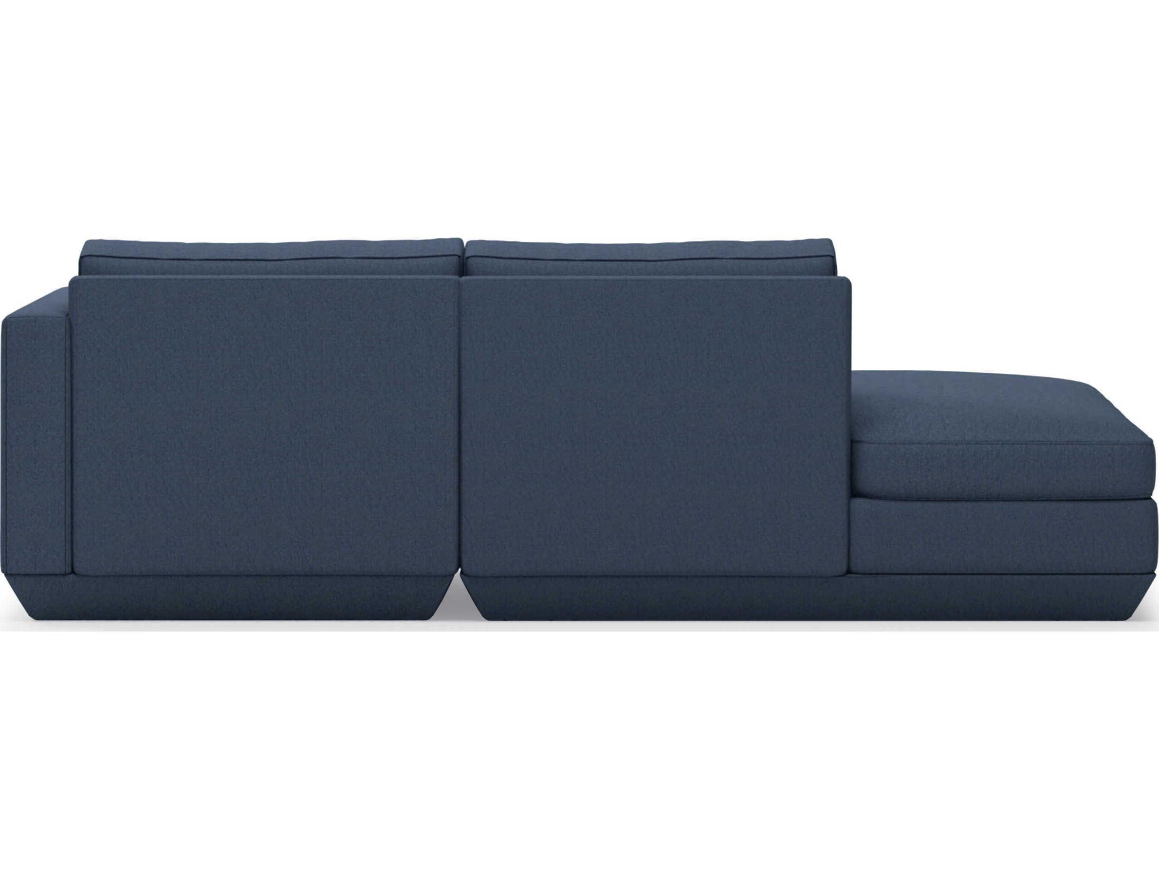 Gus* Modern Podium Hanson Navy Blue Upholstered Sofa