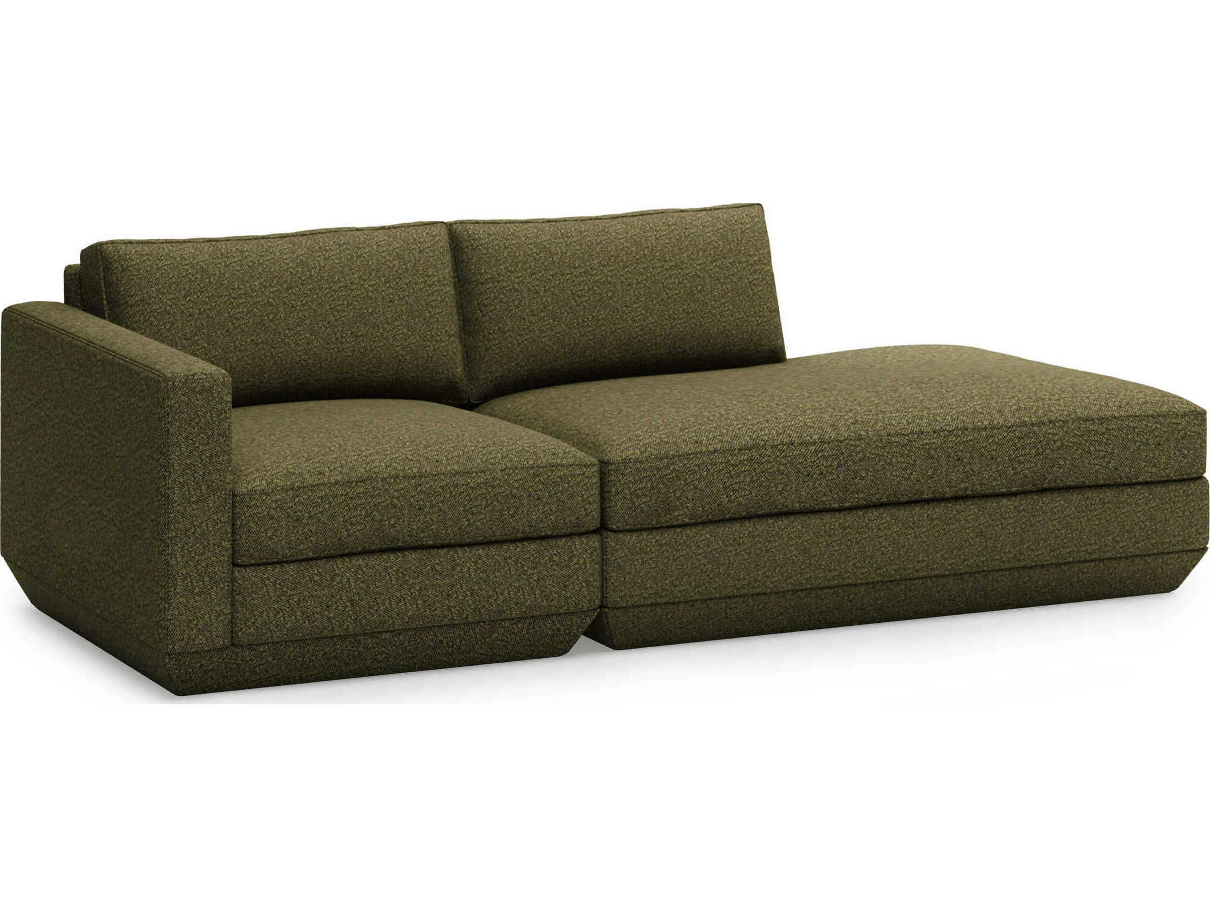 Gus* Modern Podium Copenhagen Terra Green Upholstered Sofa