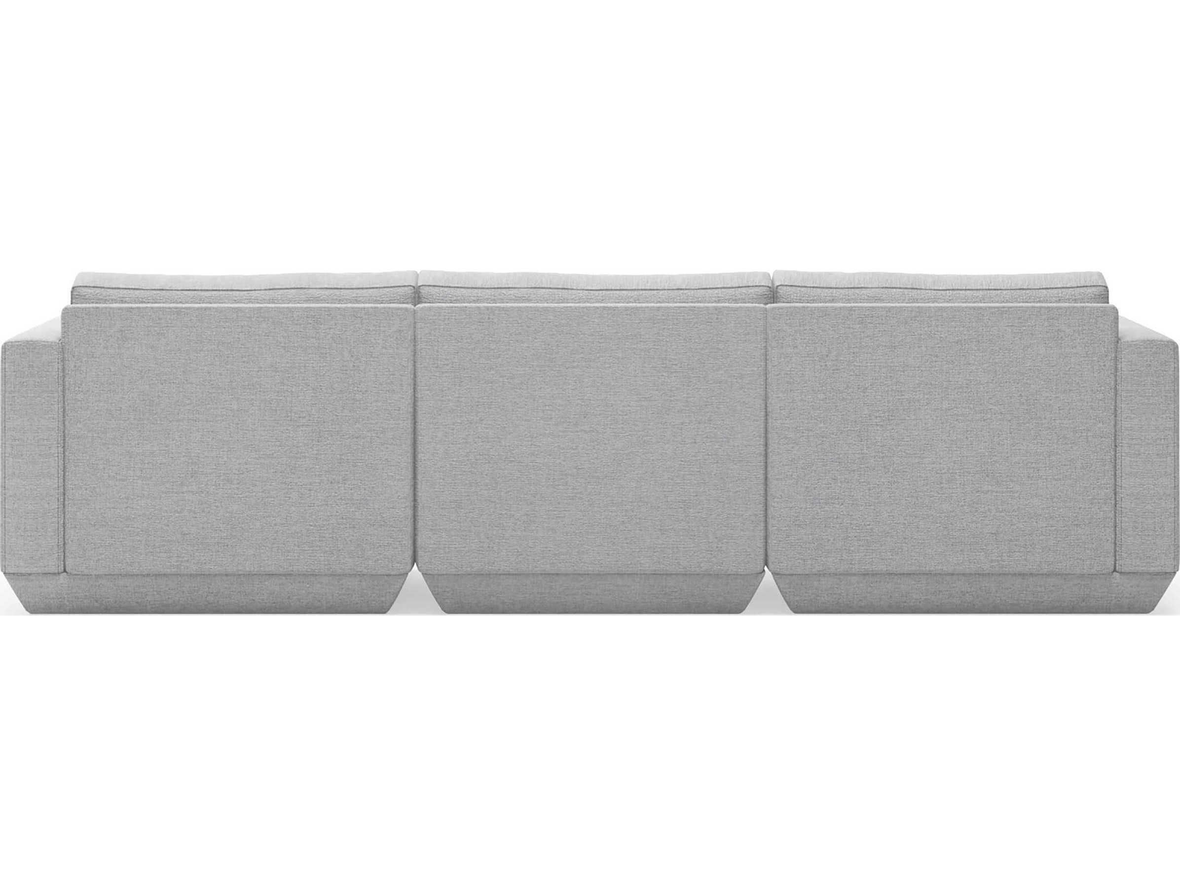 Gus* Modern Podium Bayview Silver Upholstered Sofa