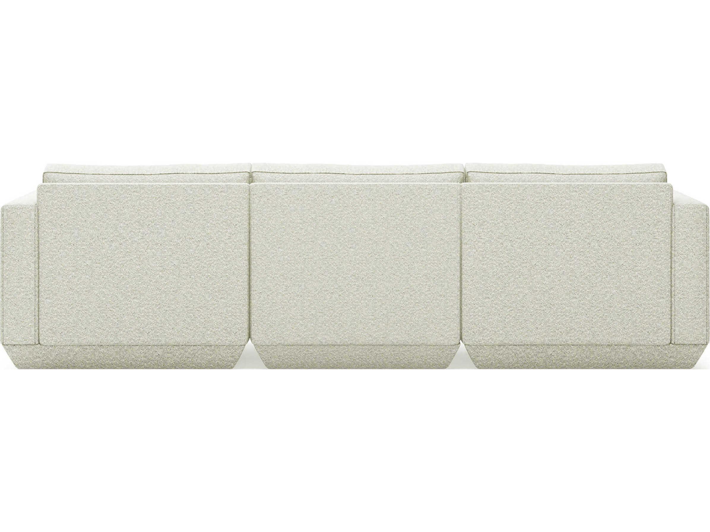 Gus* Modern Podium Copenhagen Fossil White Upholstered Sofa