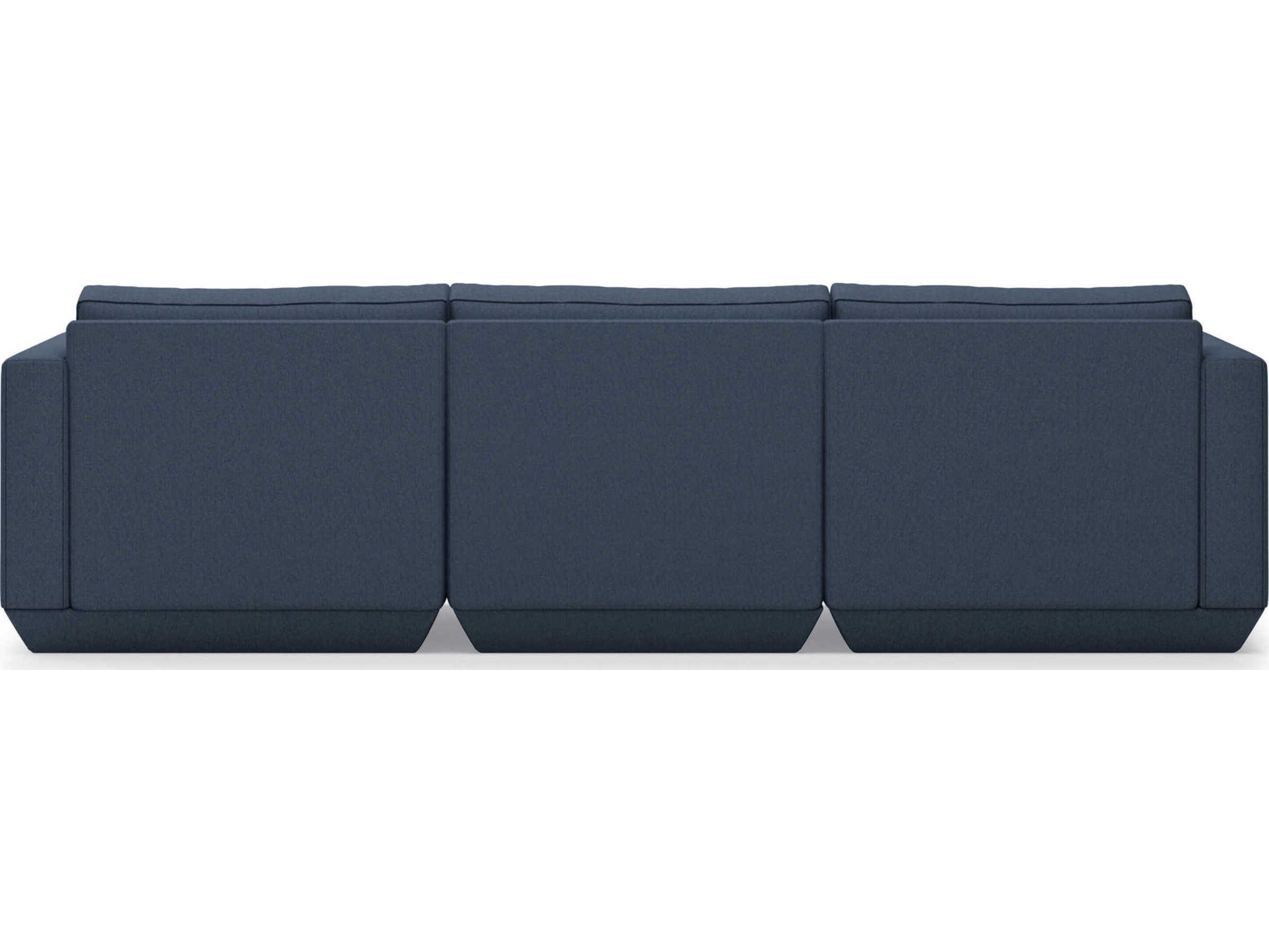 Gus* Modern Podium Hanson Navy Blue Upholstered Sofa