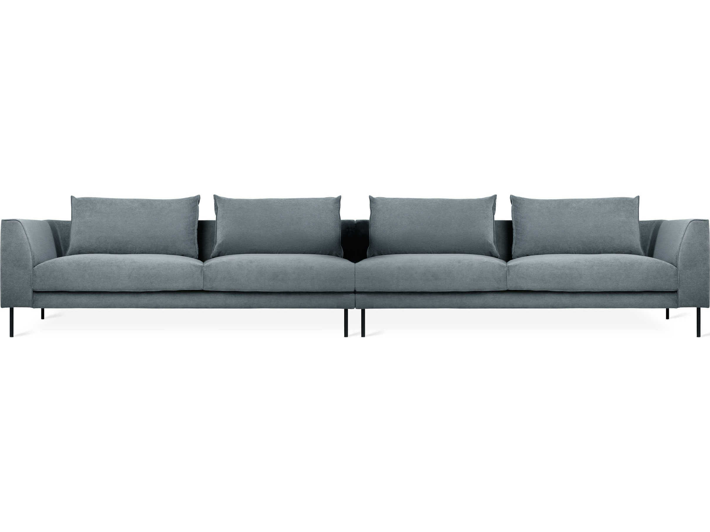 Gus* Modern Renfrew Mersey Skyline Black Upholstered Sofa