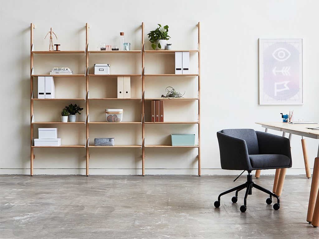 Gus* Modern Branch Ash Blonde White Bookcase