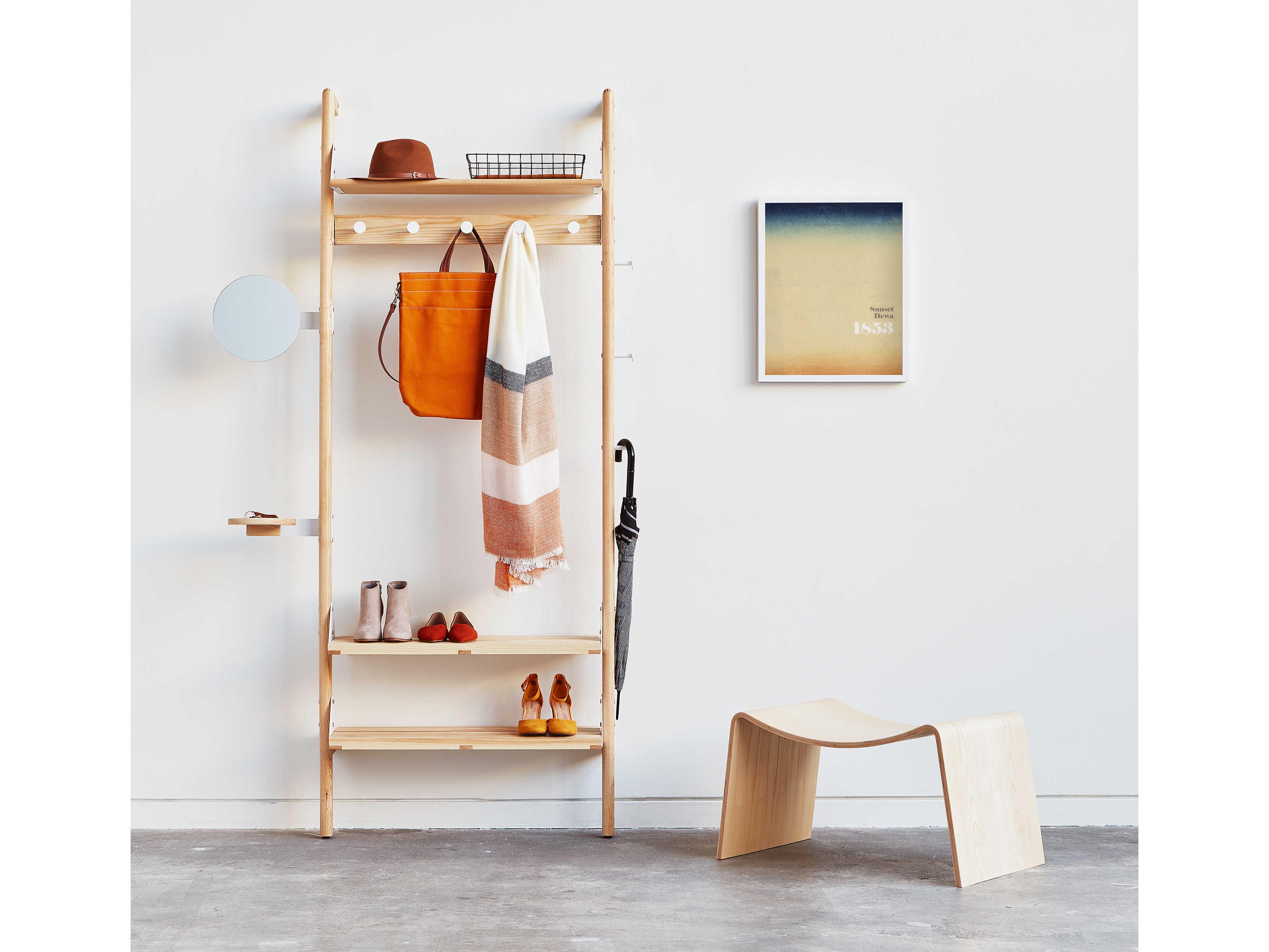 Gus* Modern Branch Ash Blonde / White Entryway Unit