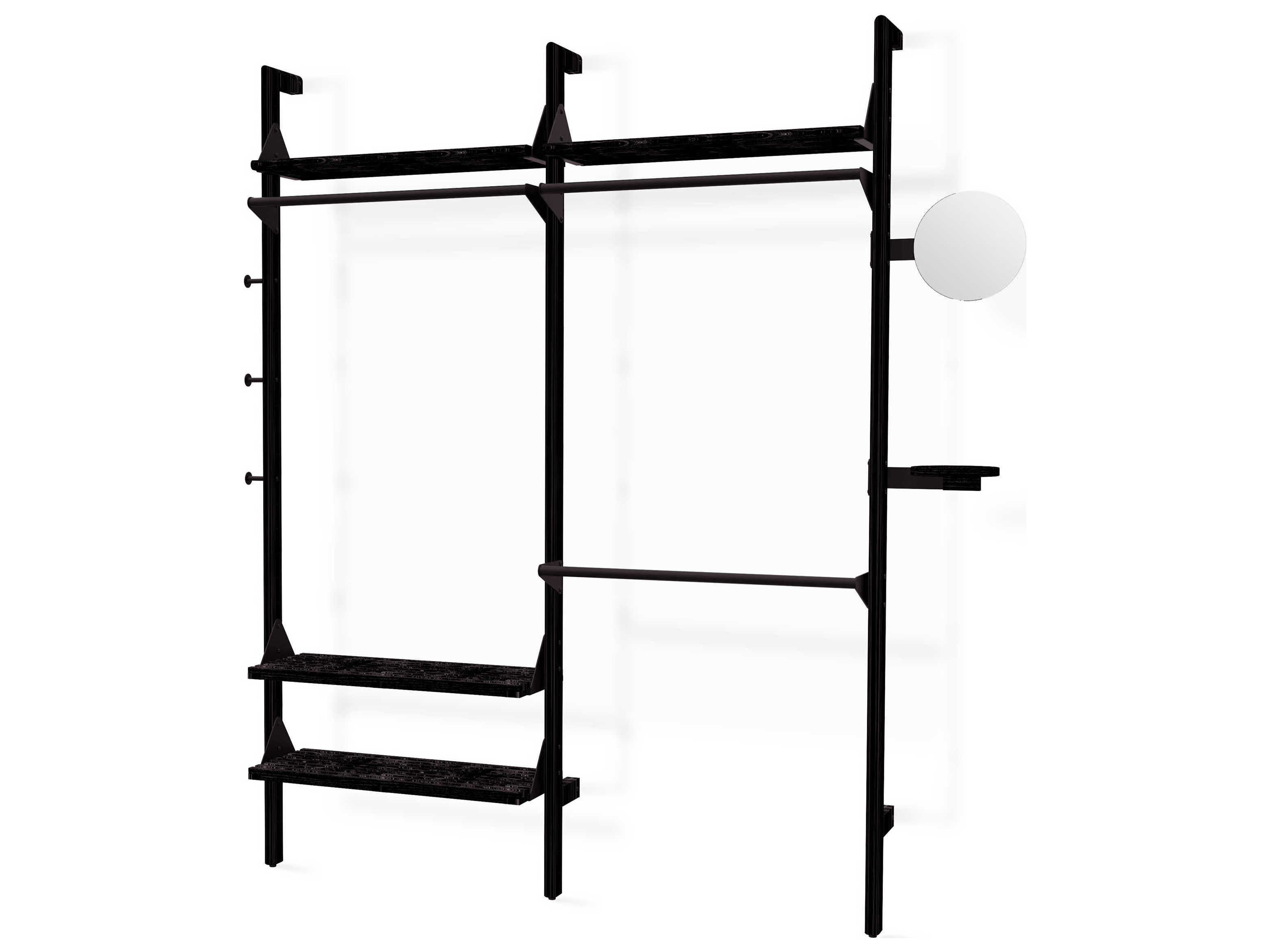 Gus* Modern Branch Ash Black / Black Wardrobe Unit