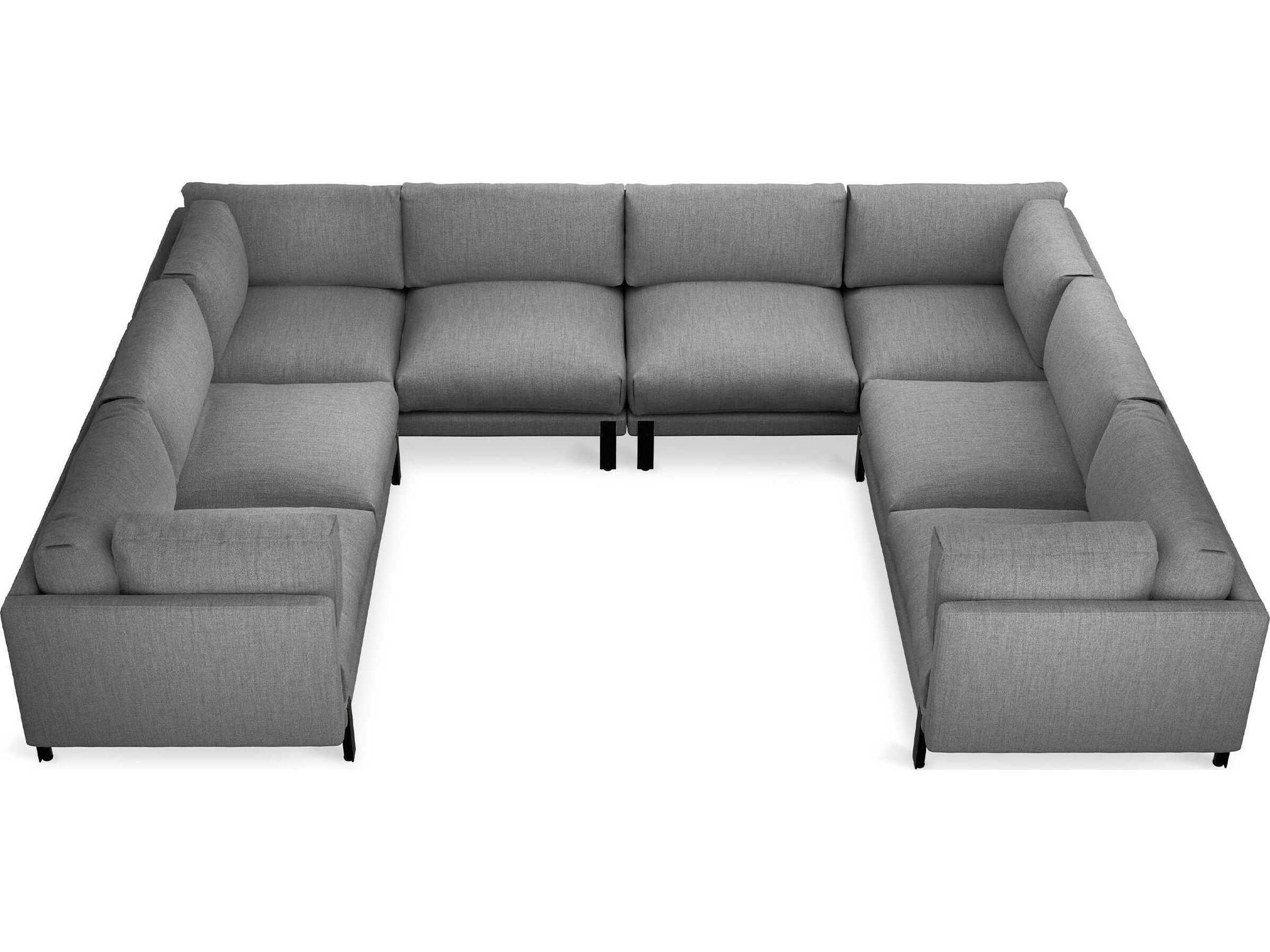 Gus* Modern Silverlake Gray Upholstered Sectional Sofa