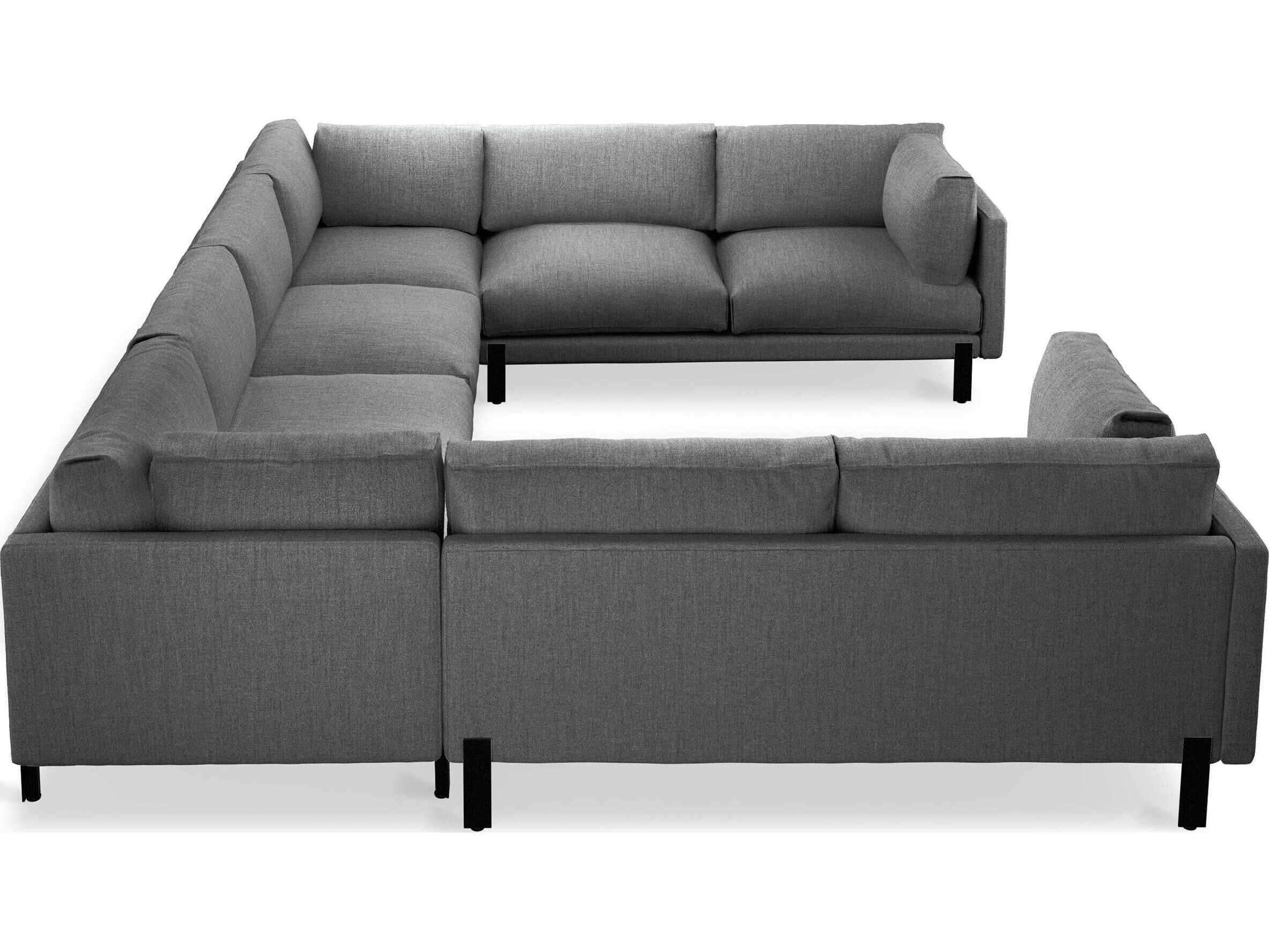 Gus* Modern Silverlake Gray Upholstered Sectional Sofa