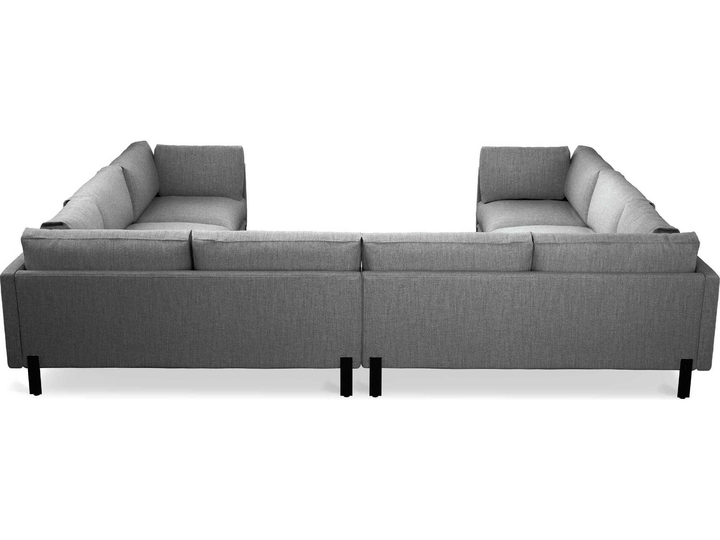 Gus* Modern Silverlake Gray Upholstered Sectional Sofa