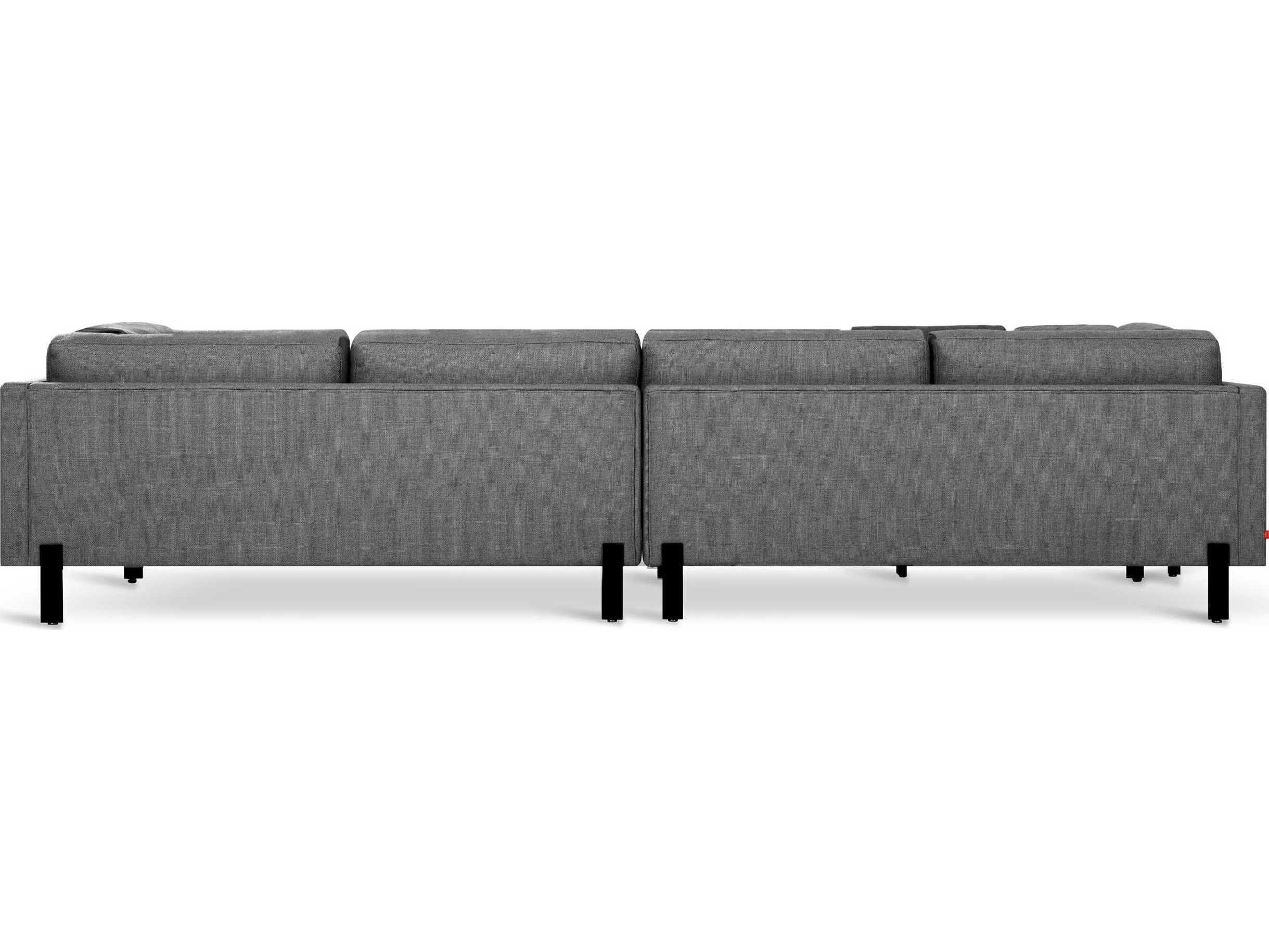 Gus* Modern Silverlake Gray Upholstered Sectional Sofa