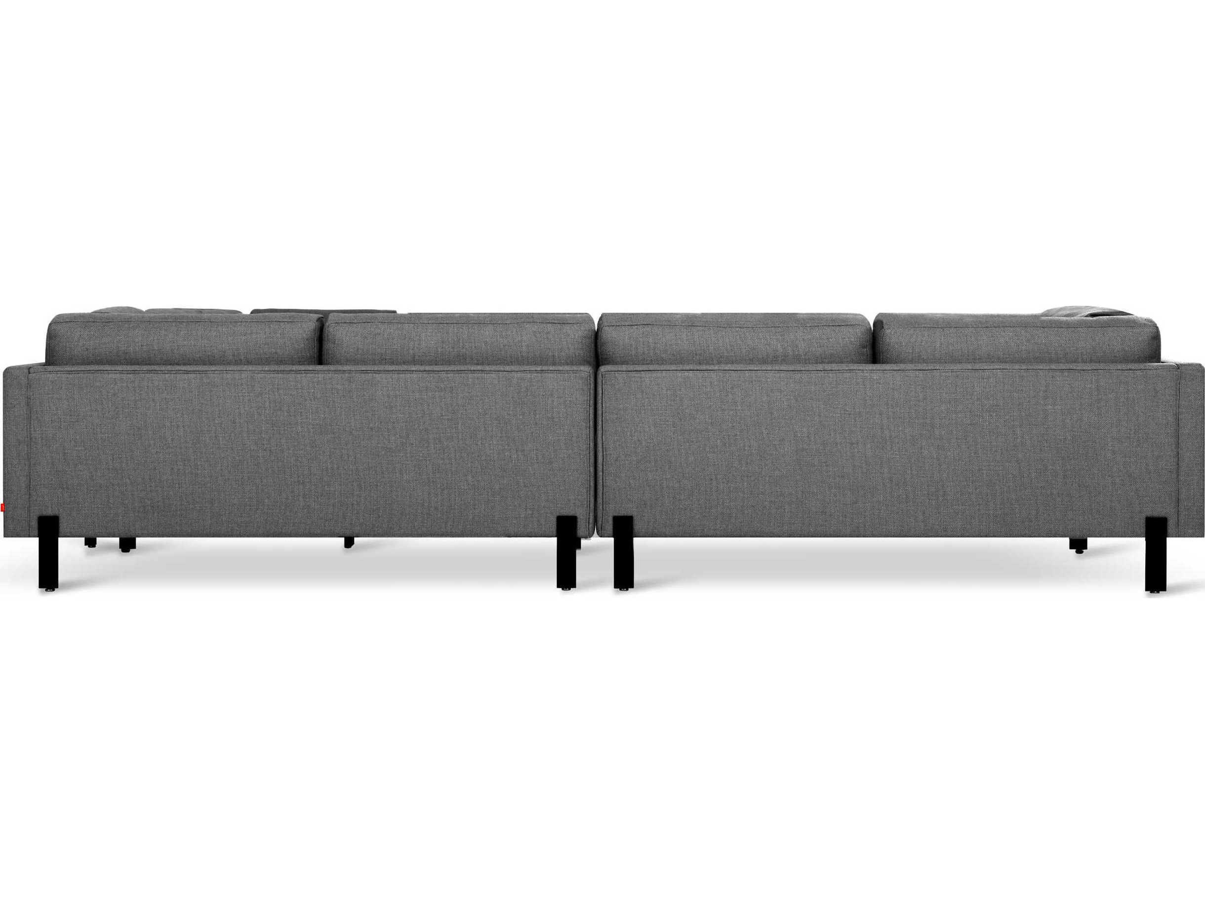 Gus* Modern Silverlake Gray Upholstered Sectional Sofa