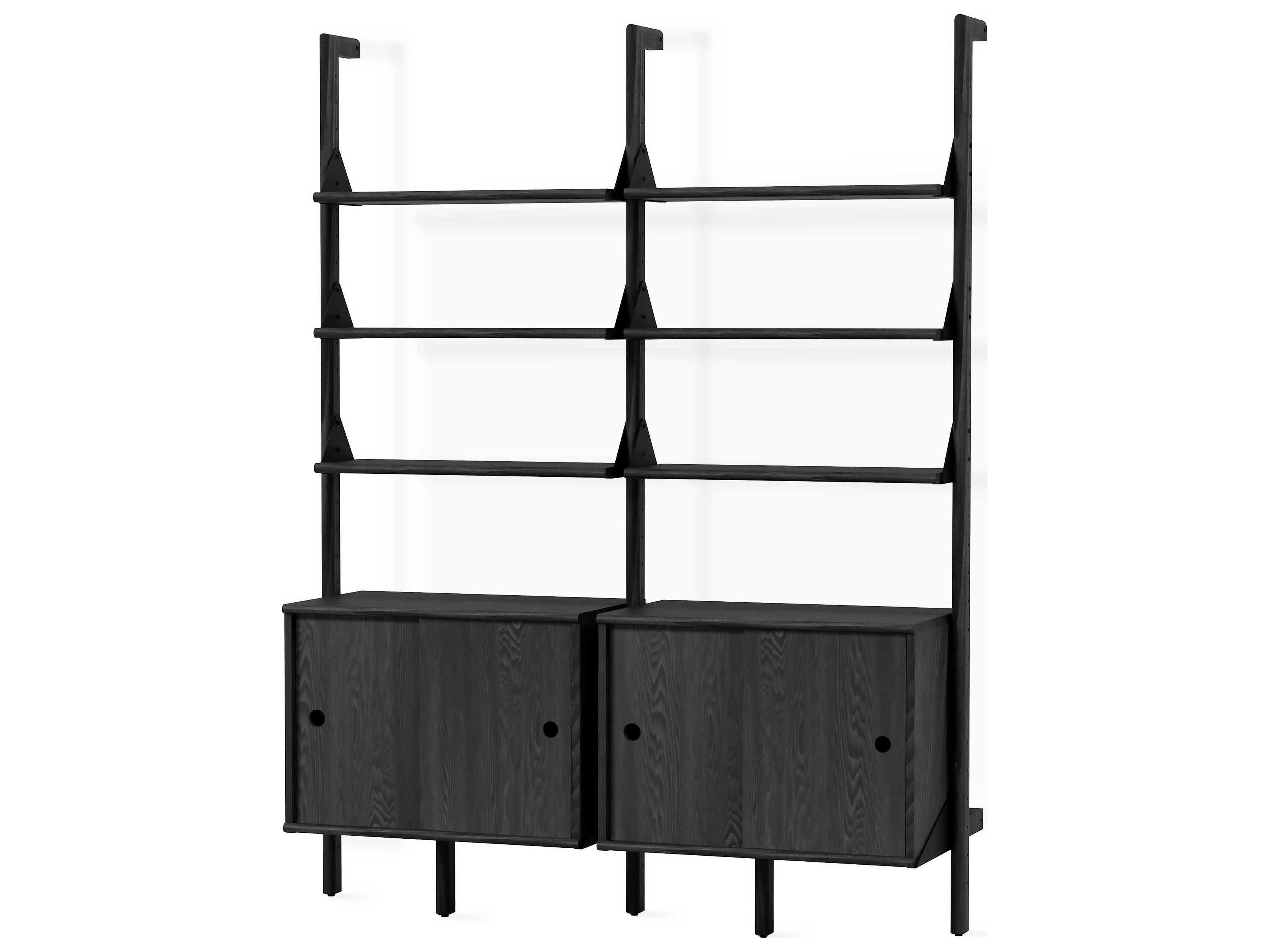 Gus* Modern Branch Black Bookcase