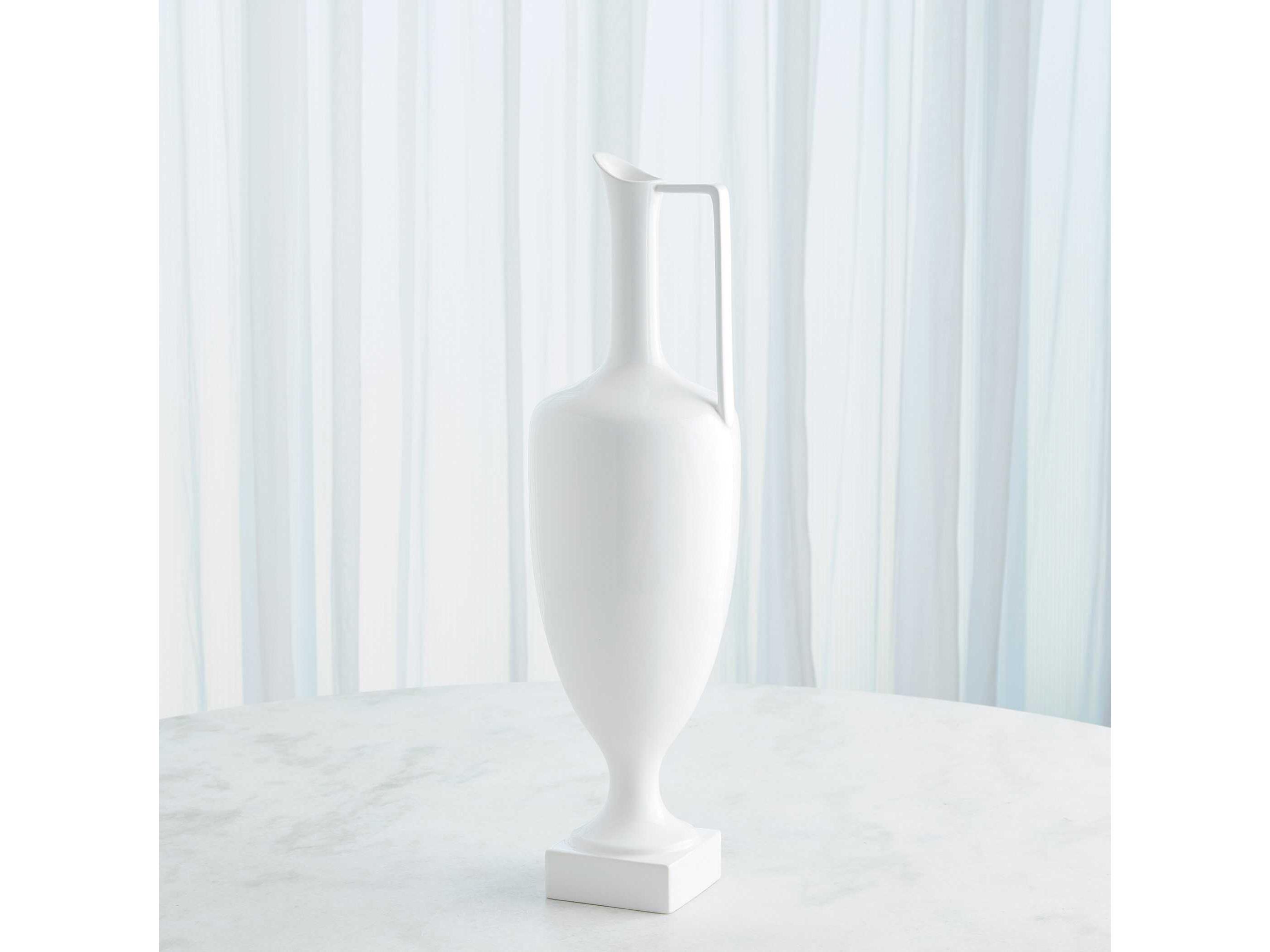 Global Views Quiet Curve White Urn