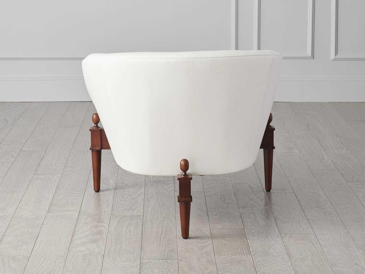 Global Views Brown Leather Accent Chair