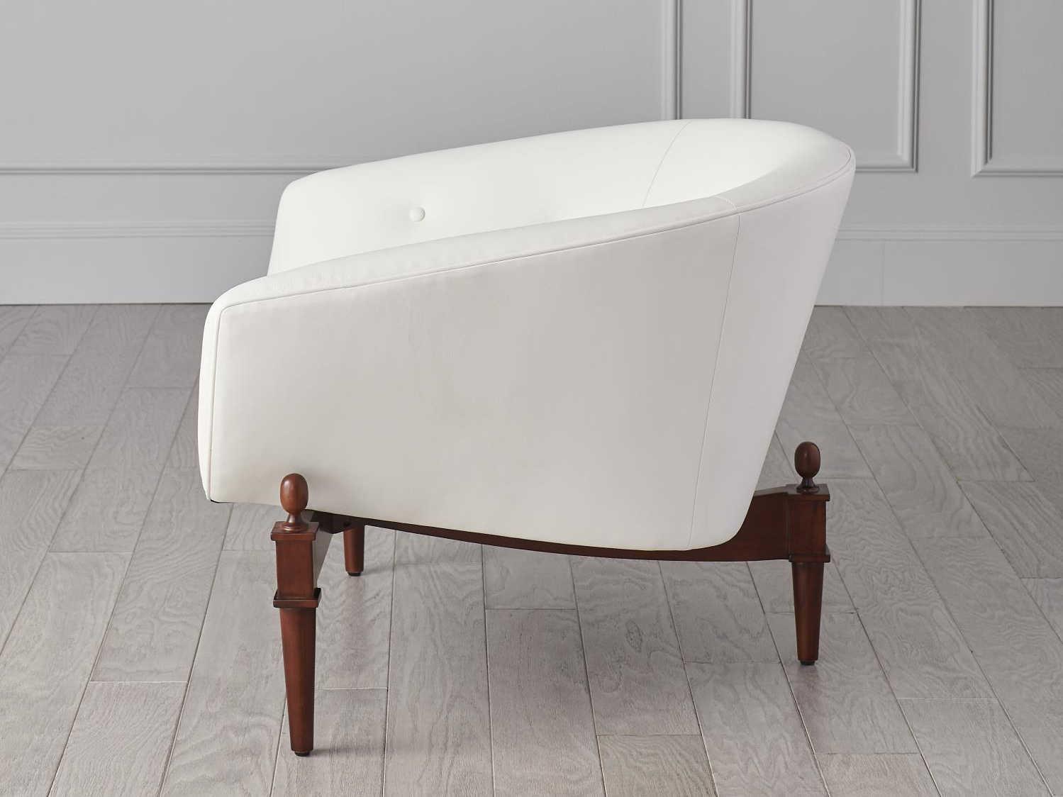 Global Views Brown Leather Accent Chair